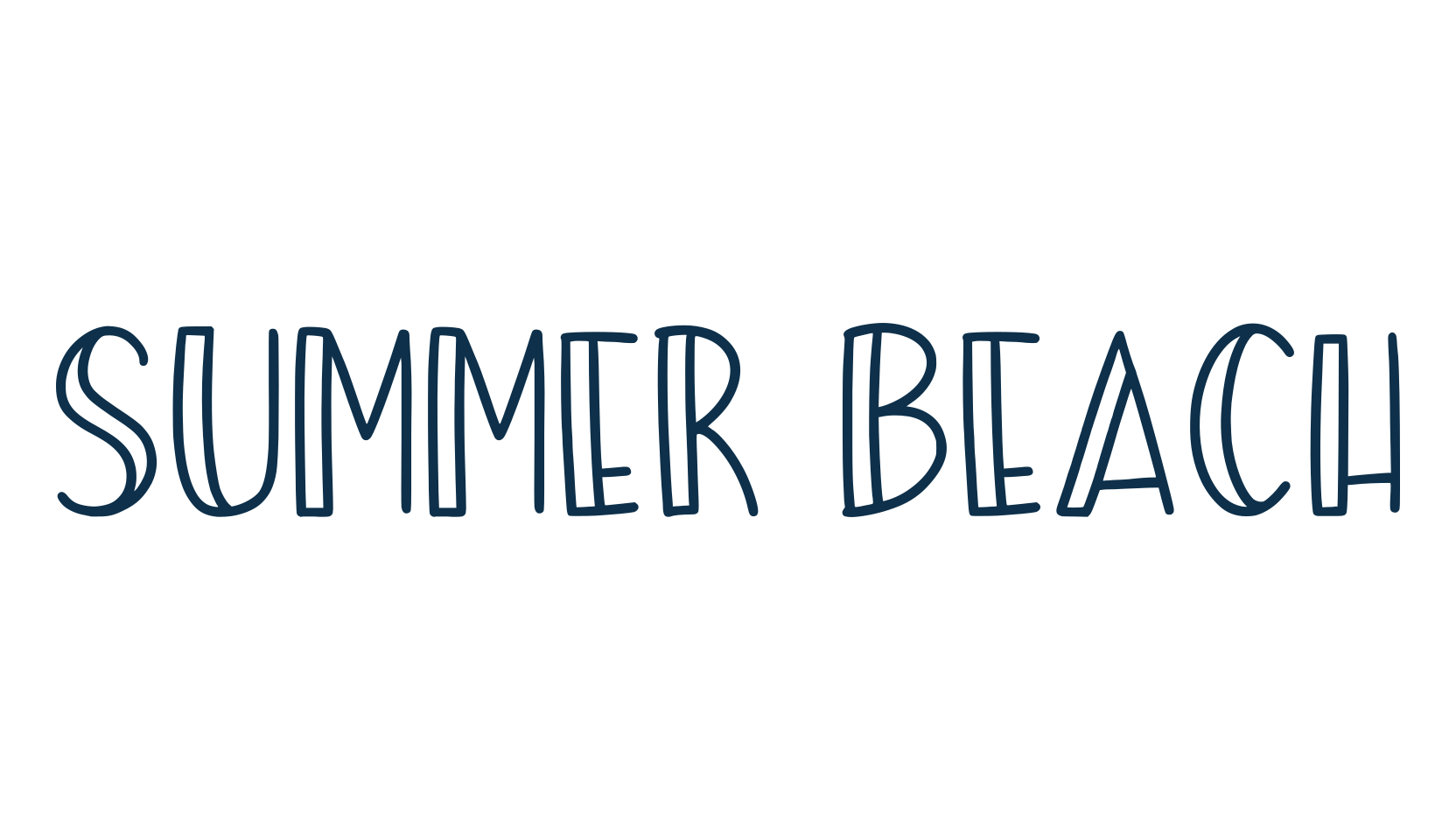 Summer Beach, various font preview