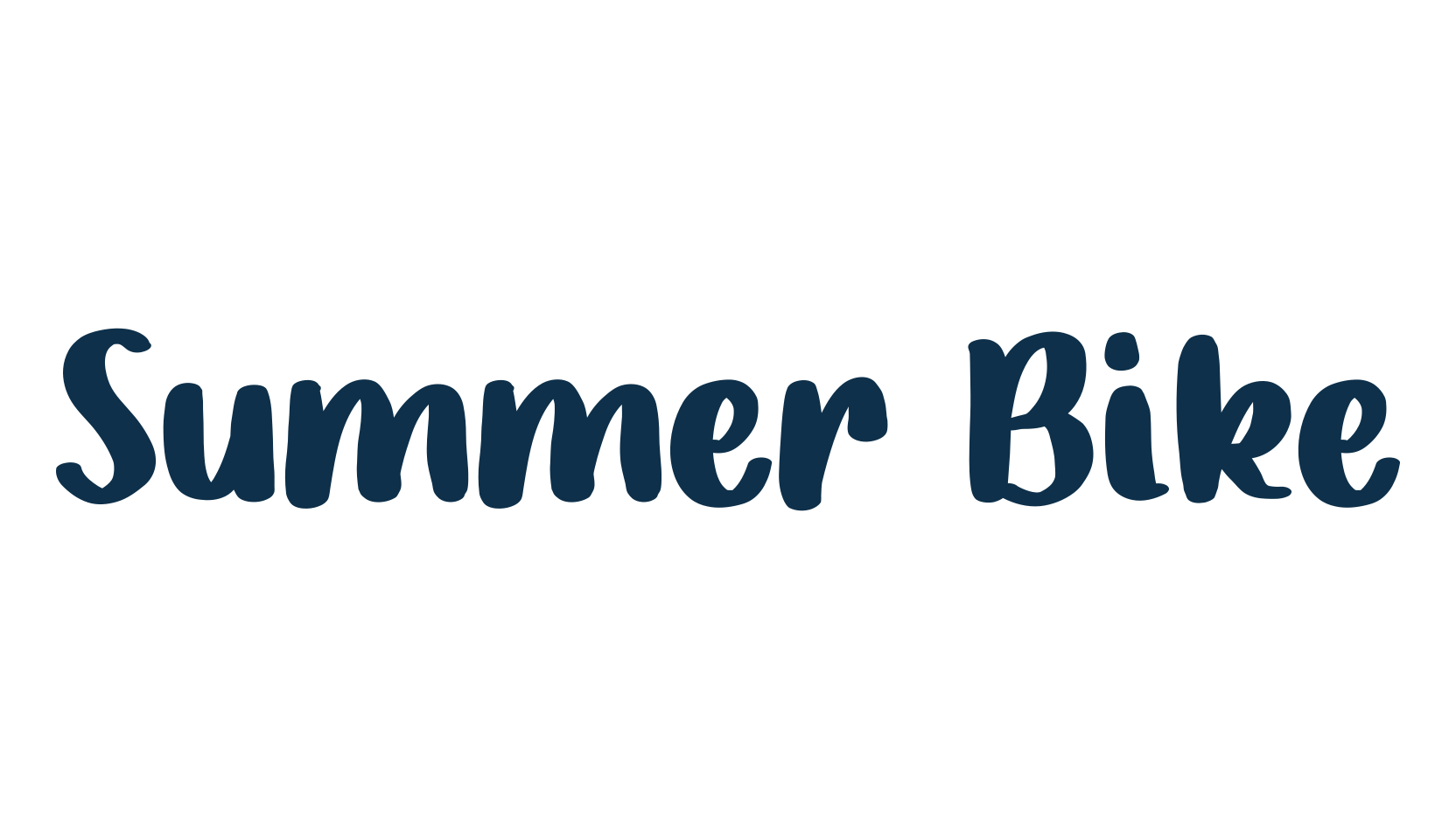 Summer Bike, handwriting font preview