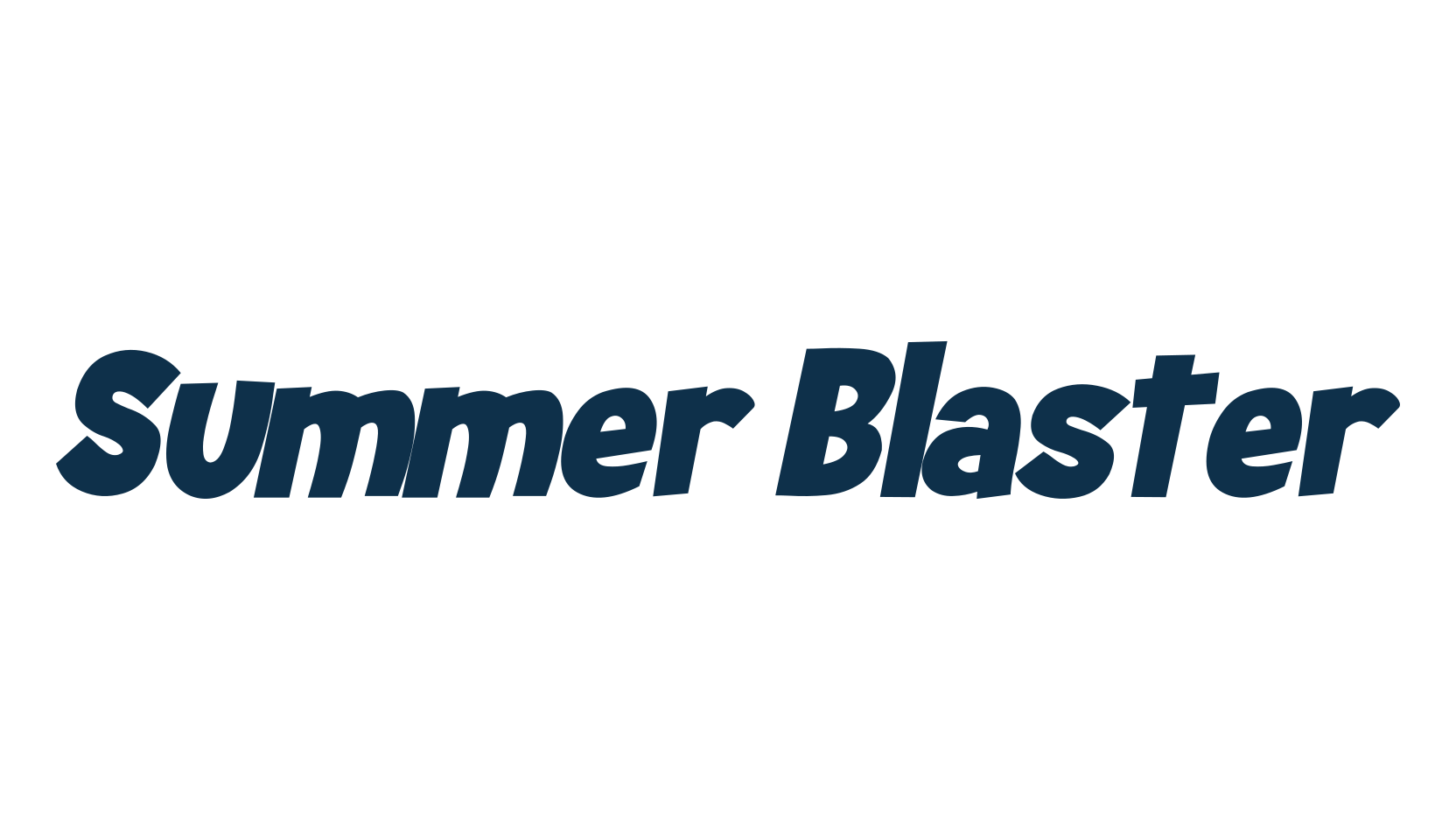 Summer Blaster, cartoon font preview