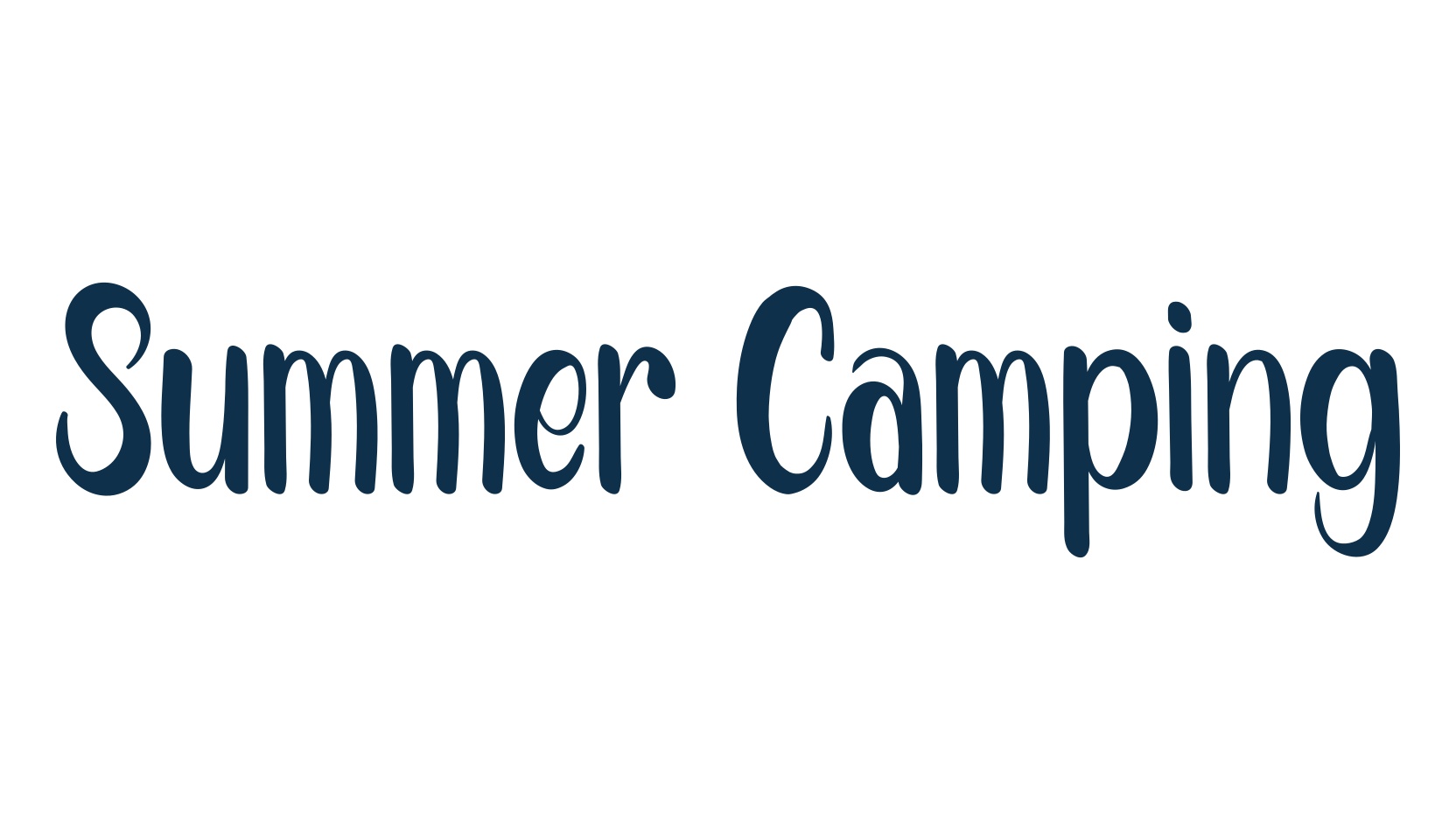 Summer Camping, fancy various decorative script calligraphy font preview