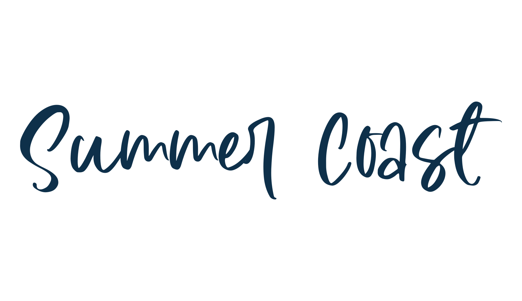Summer Coast, handwriting font preview