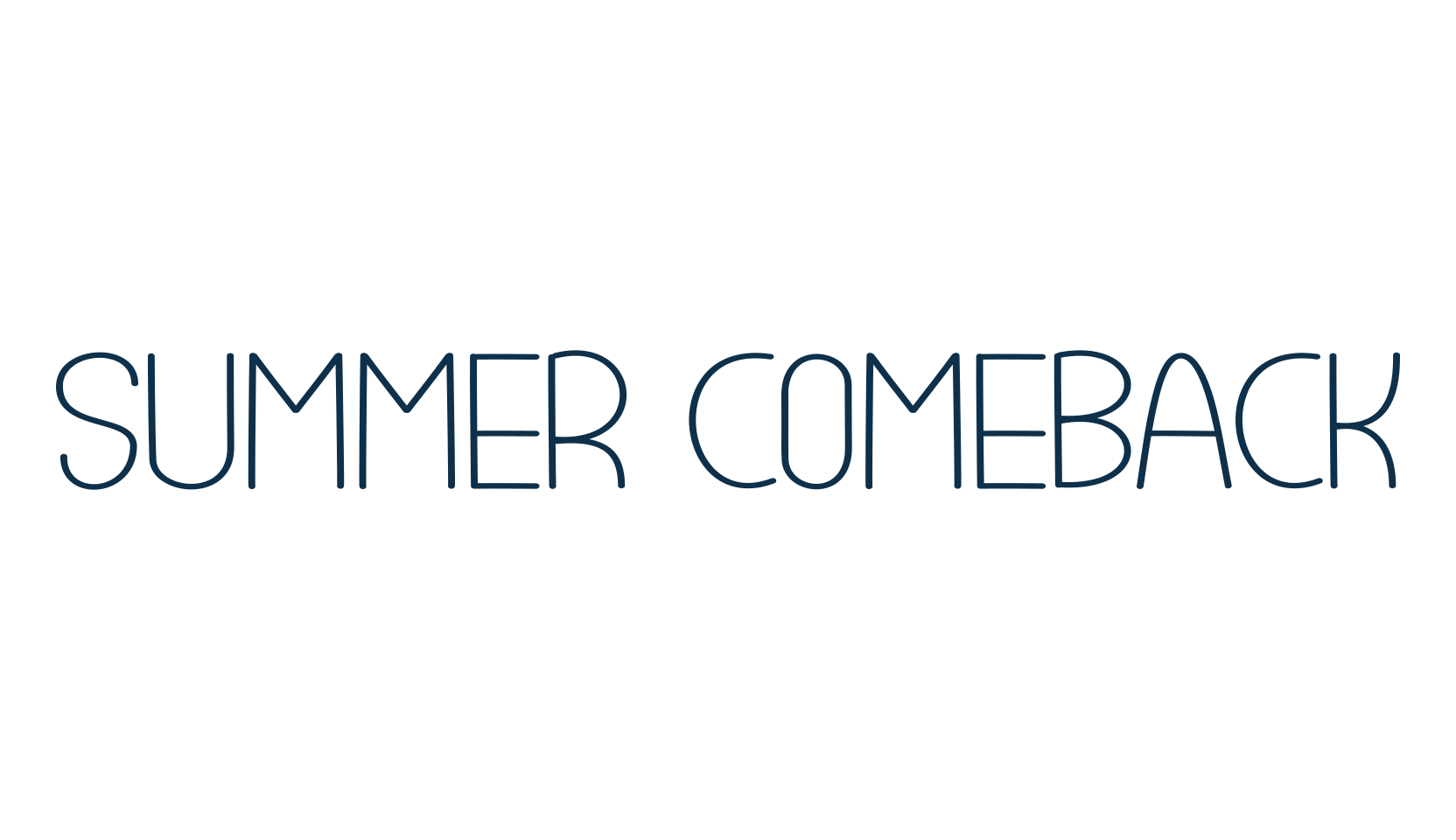 Summer Comeback, fancy decorative font preview