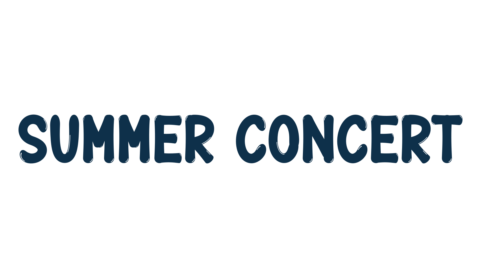 Summer Concert, fancy various decorative font preview