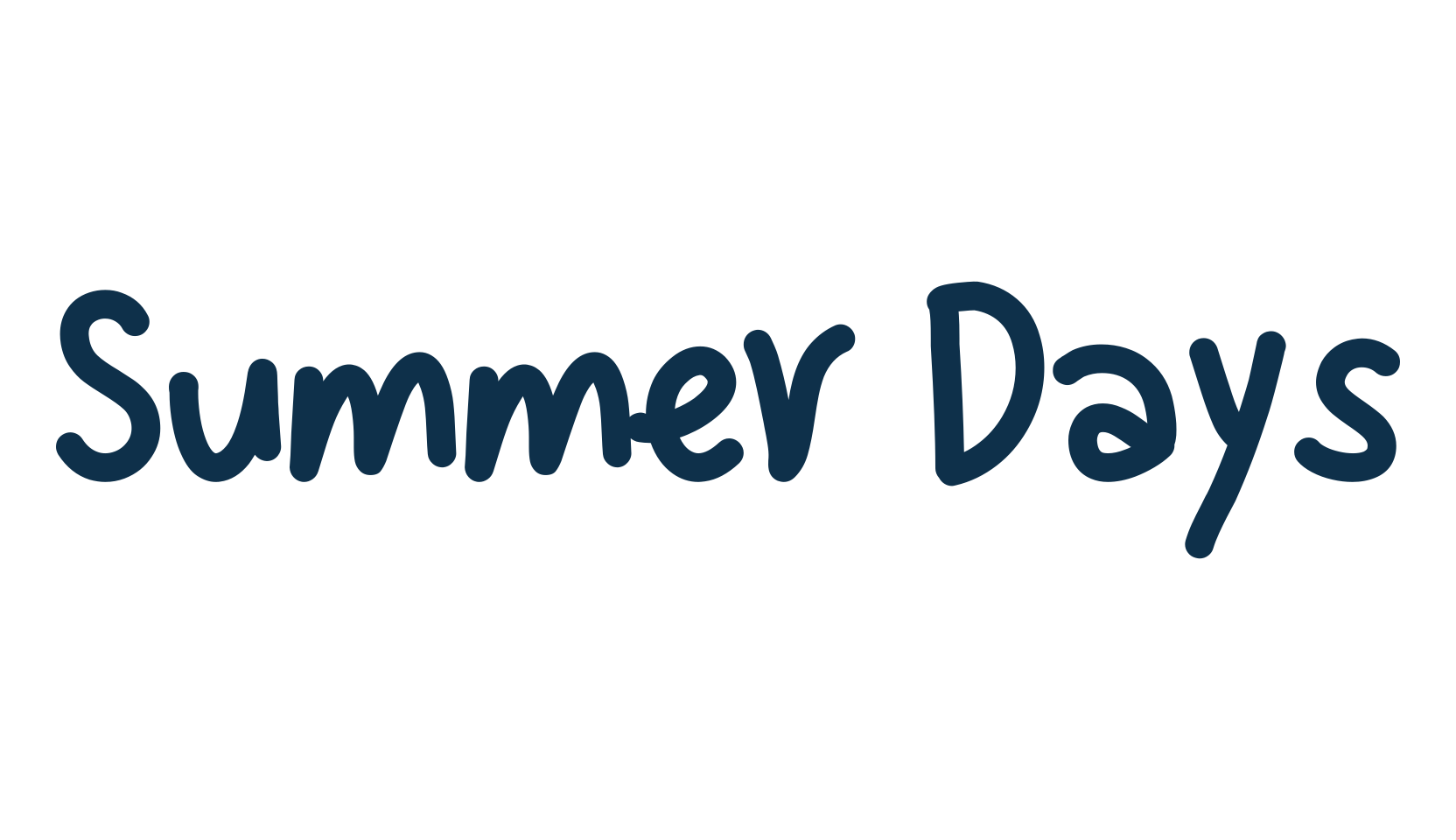 Summer Days (summer-days), handwriting font preview