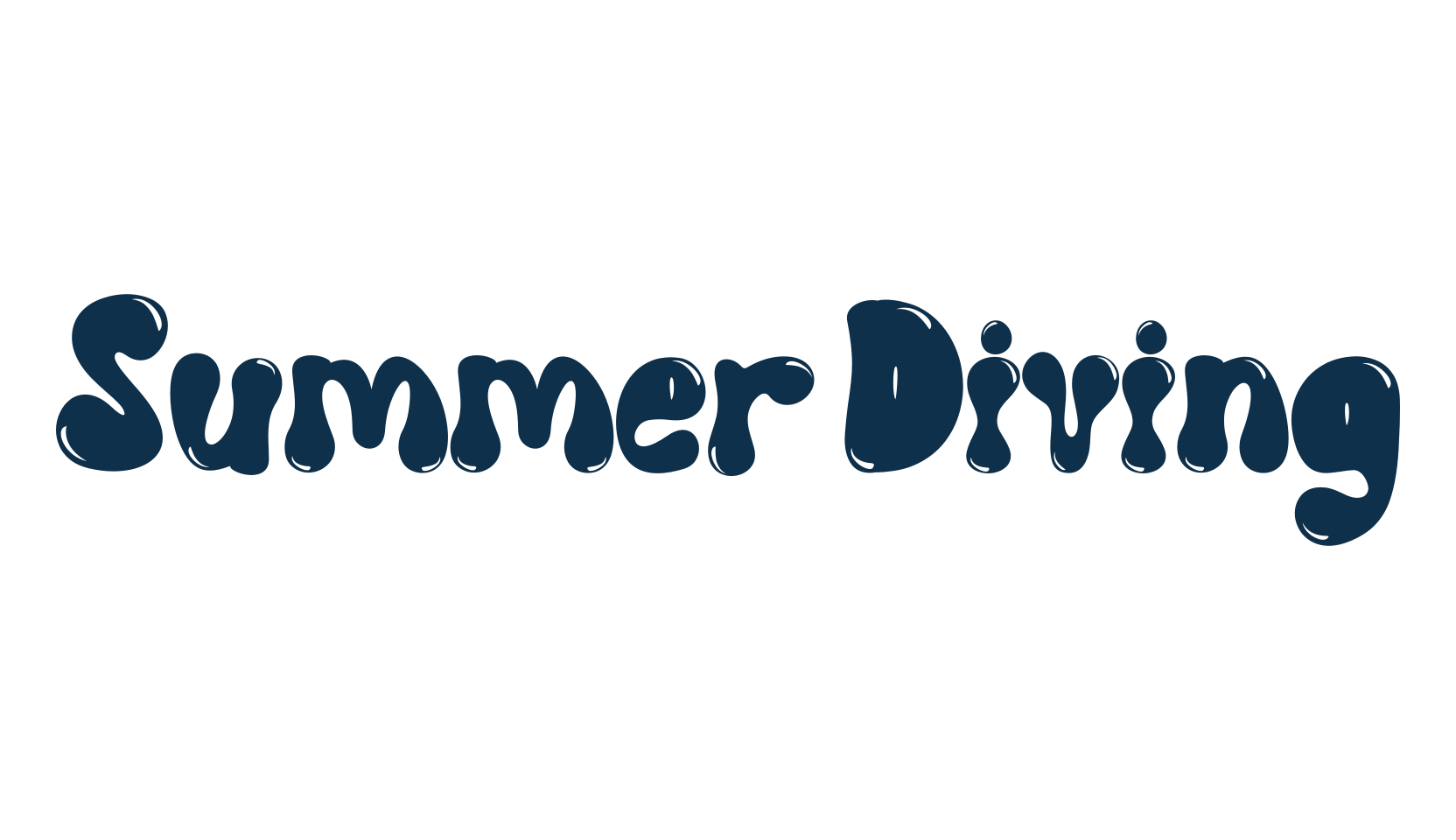 Summer Diving, groovy font preview