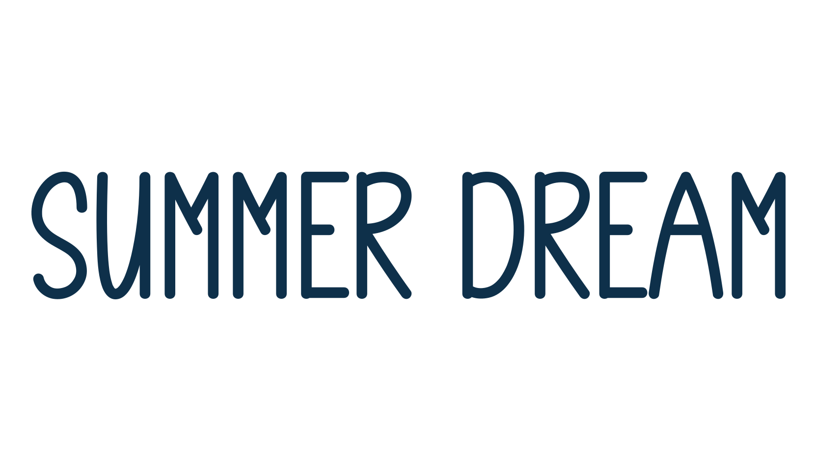 Summer Dream, various font preview