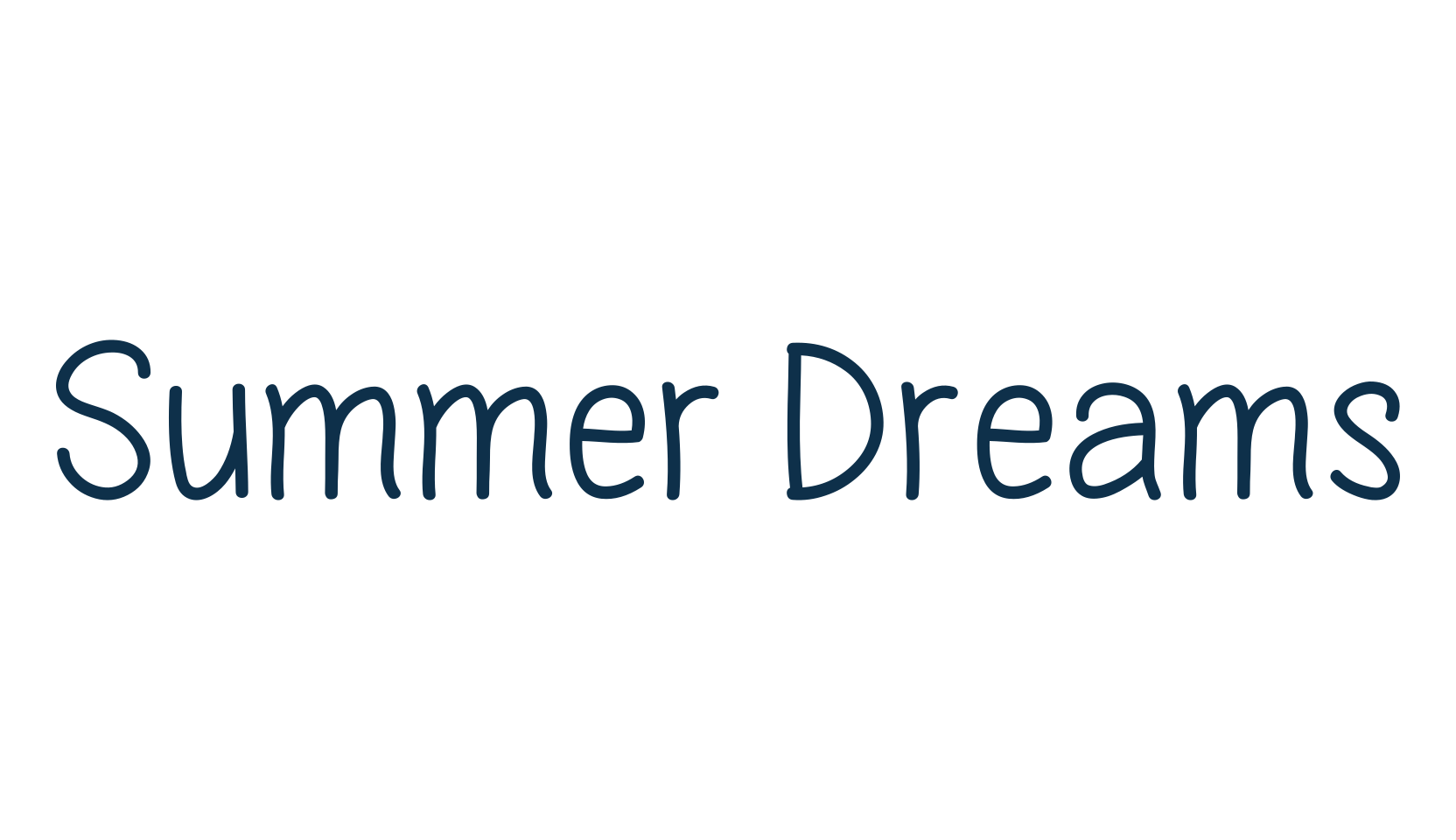 Summer Dreams, script handwritten fancy decorative calligraphy font preview