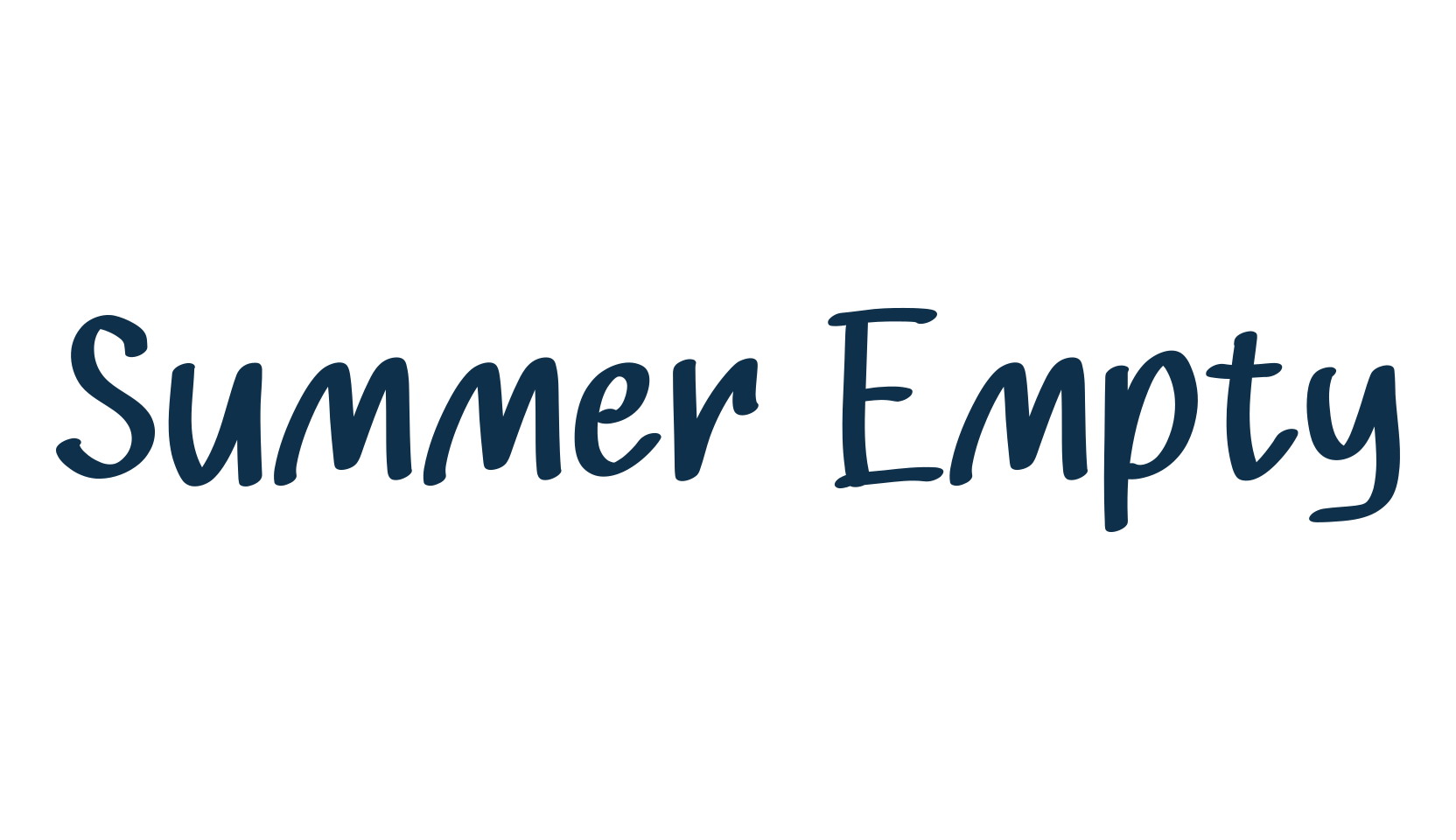 Summer Empty, handwriting font preview