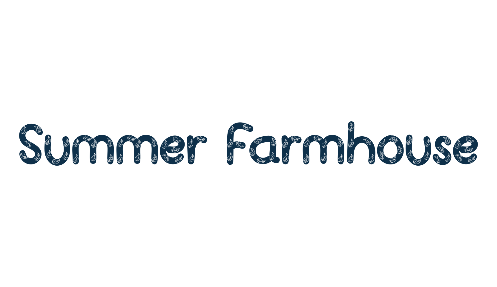 Summer Farmhouse, fancy decorative font preview