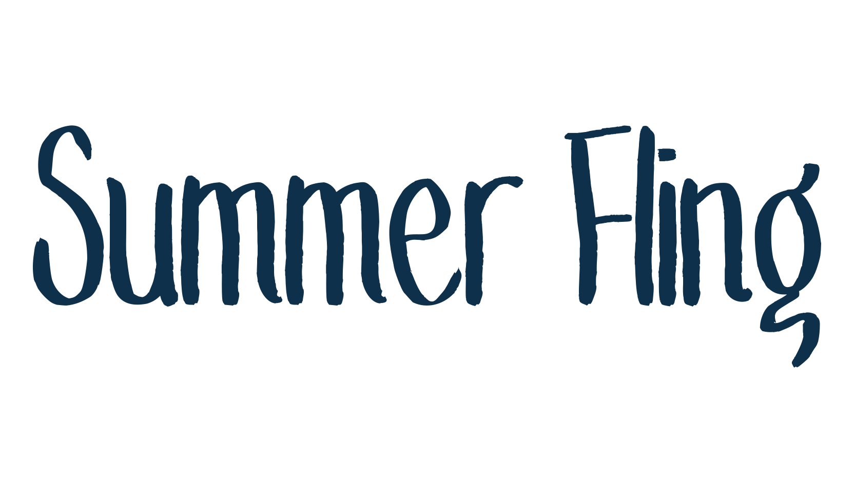 Summer Fling, script handwritten fancy decorative calligraphy font preview