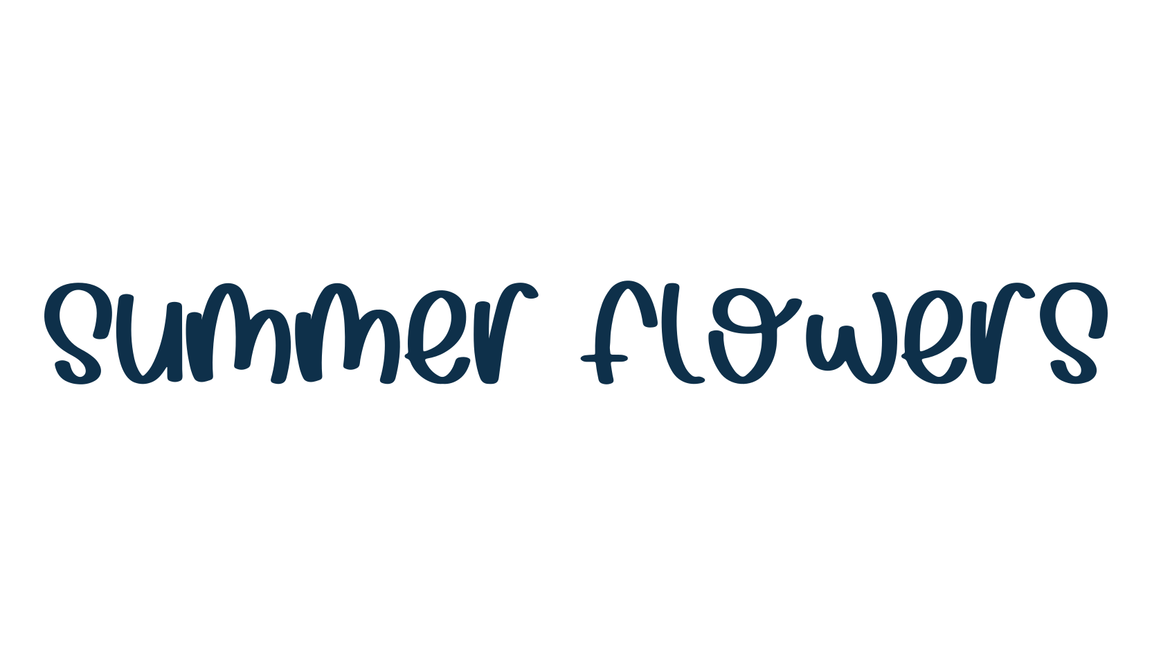 Summer Flowers, display market font preview