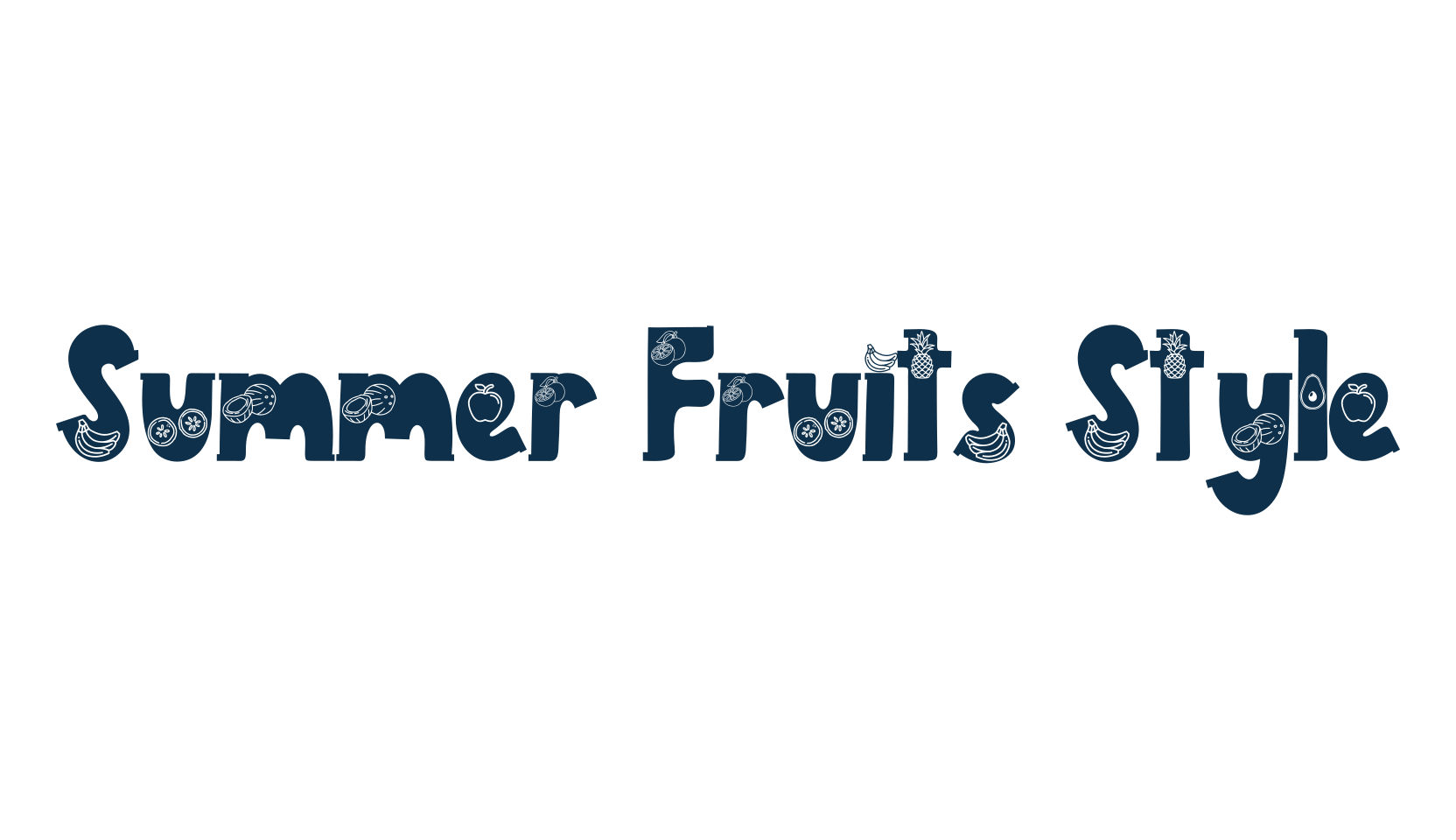 Summer Fruits Style, fancy decorative font preview