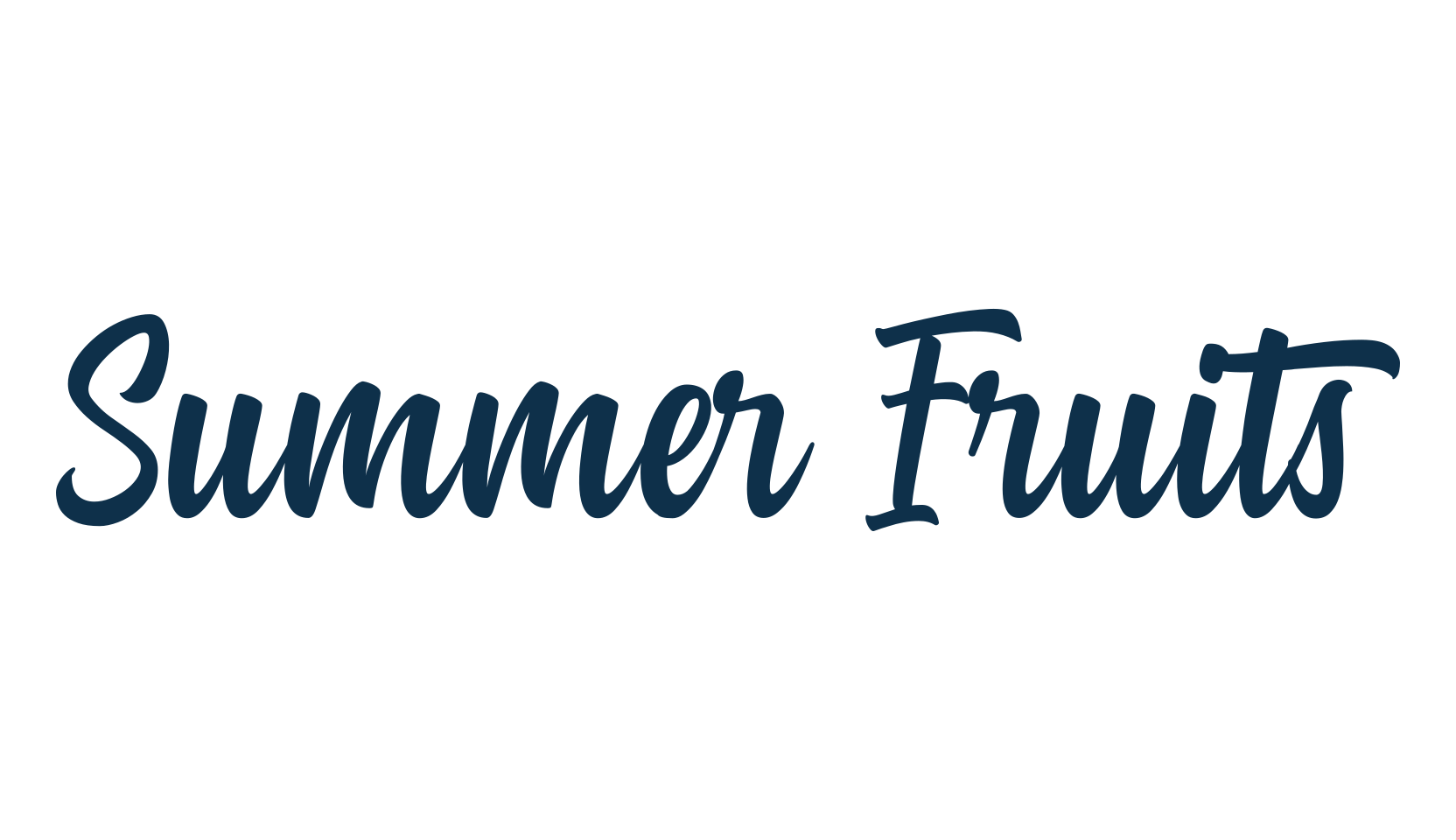 Summer Fruits, various font preview