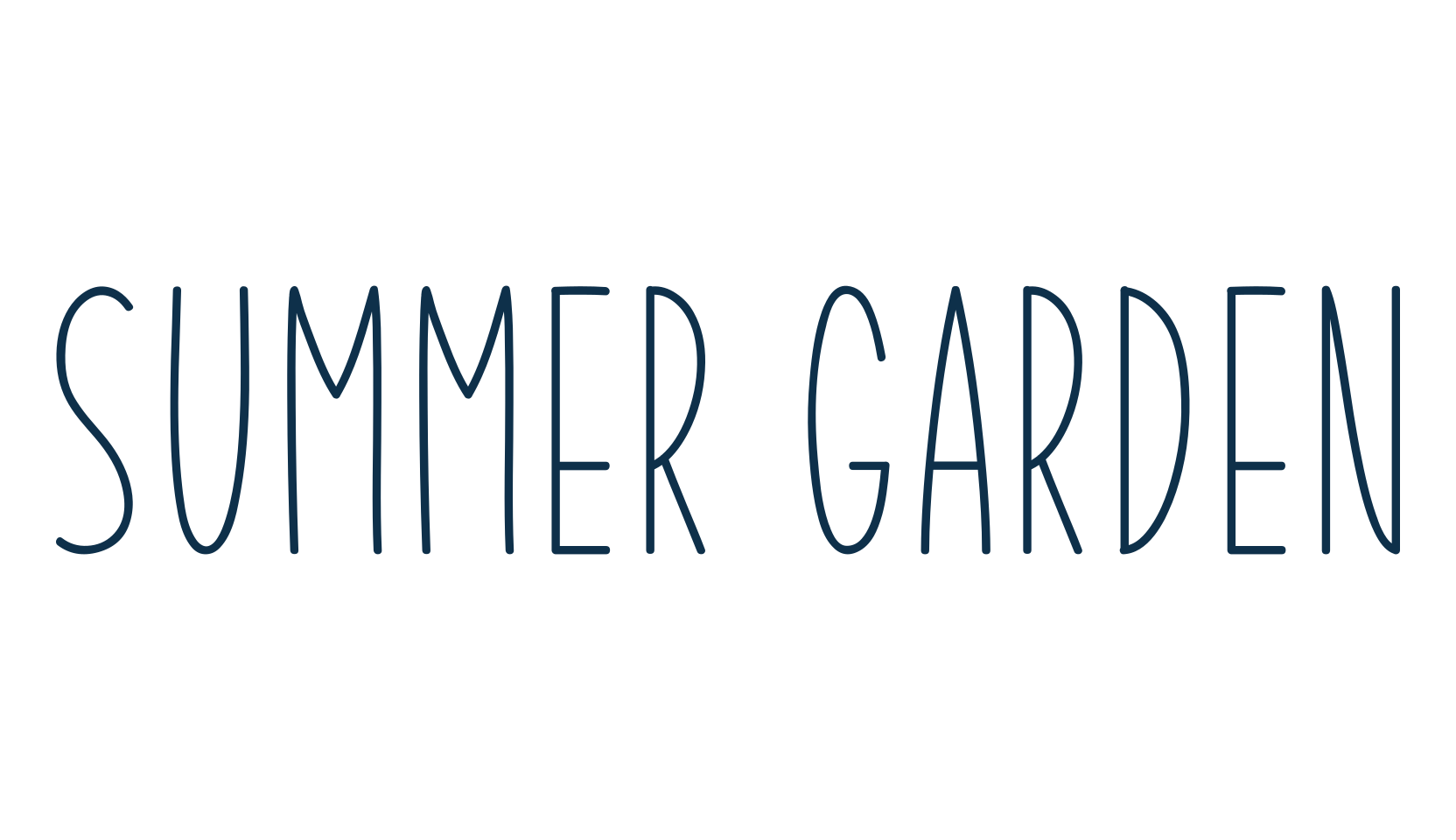 Summer Garden, script handwritten fancy decorative calligraphy font preview