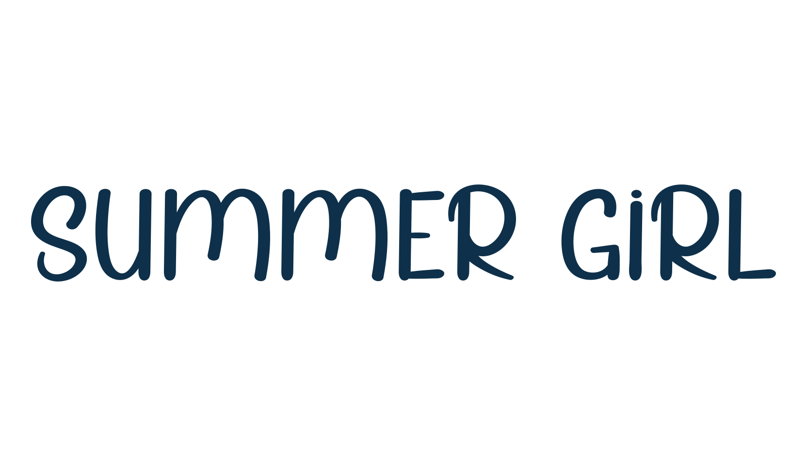 Summer Girl, handwriting font preview