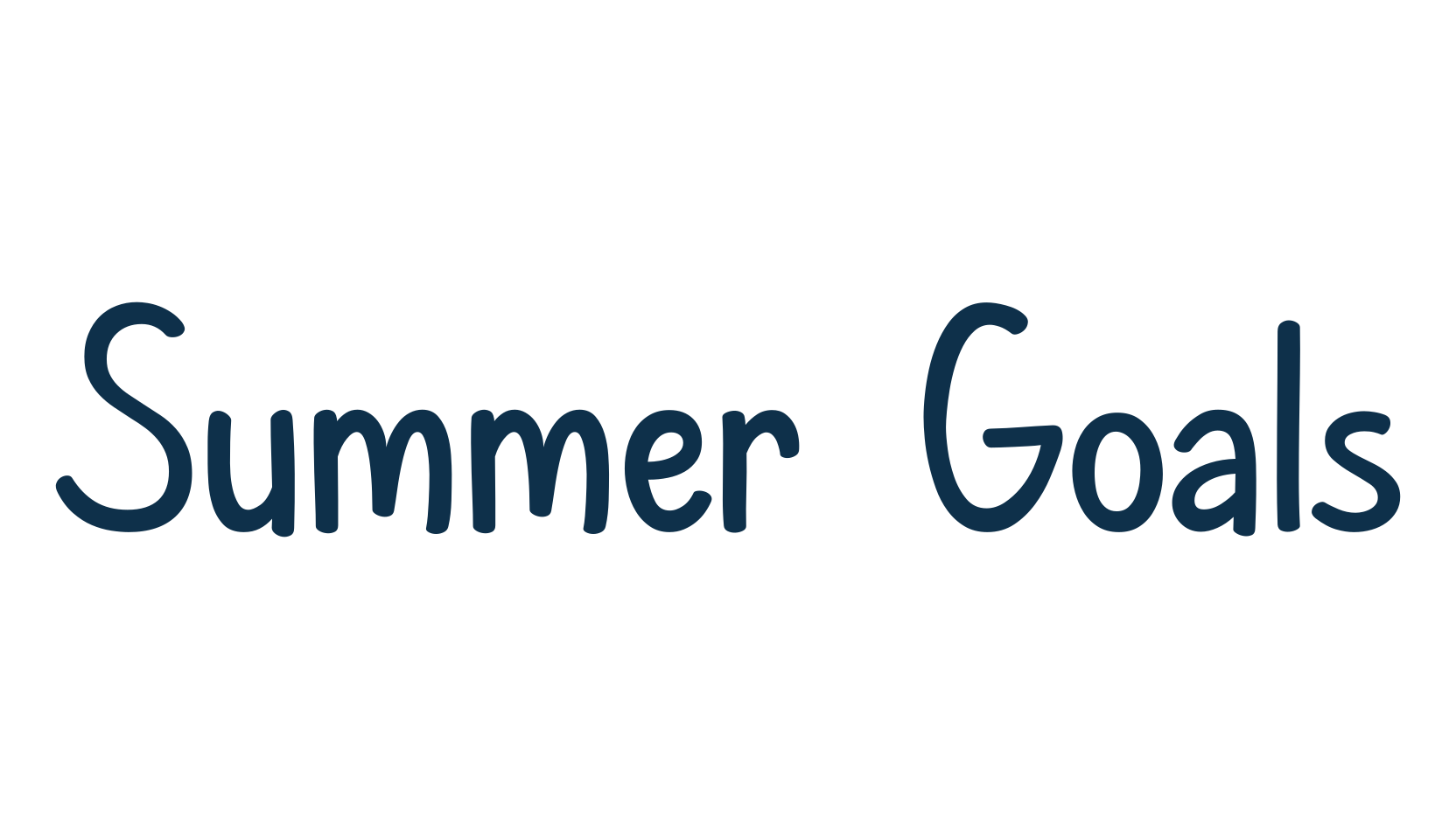 Summer Goals, handwriting font preview