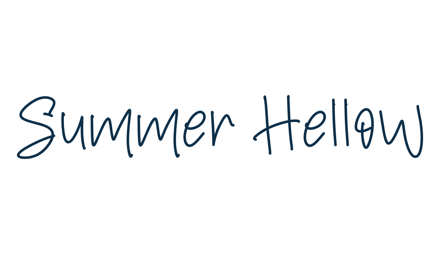Summer Hellow, handwriting font preview