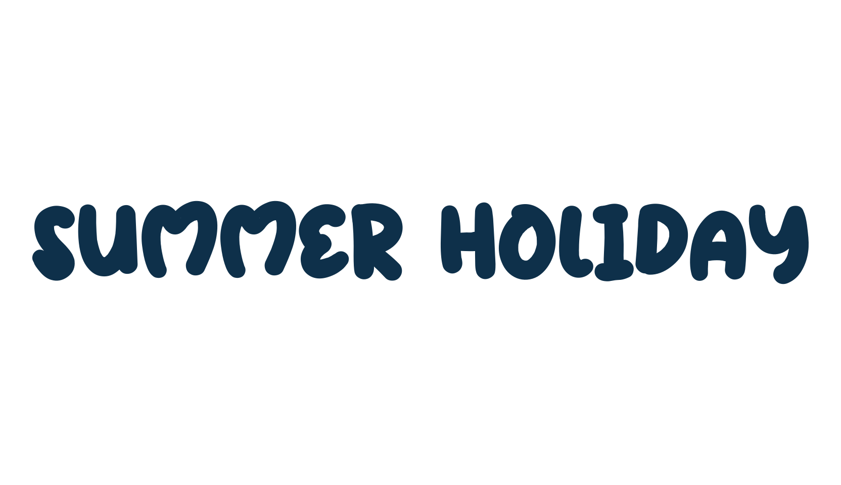 Summer Holiday, cartoon font preview