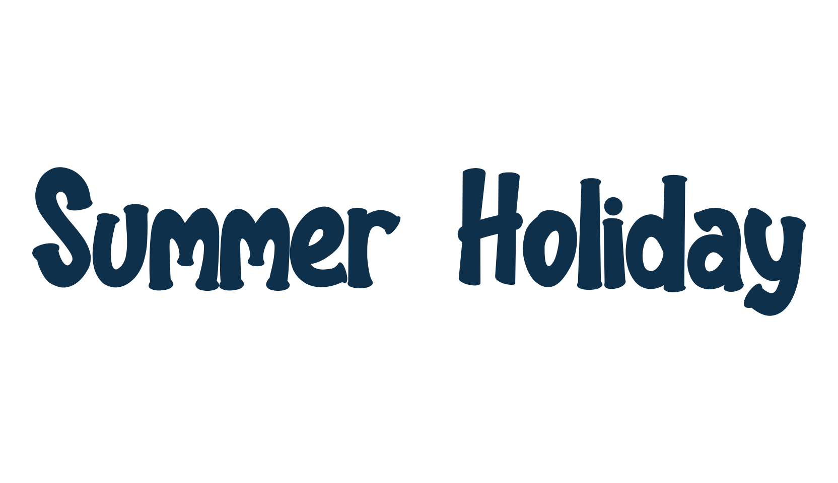 Summer Holiday (summer-holiday), cartoon font preview