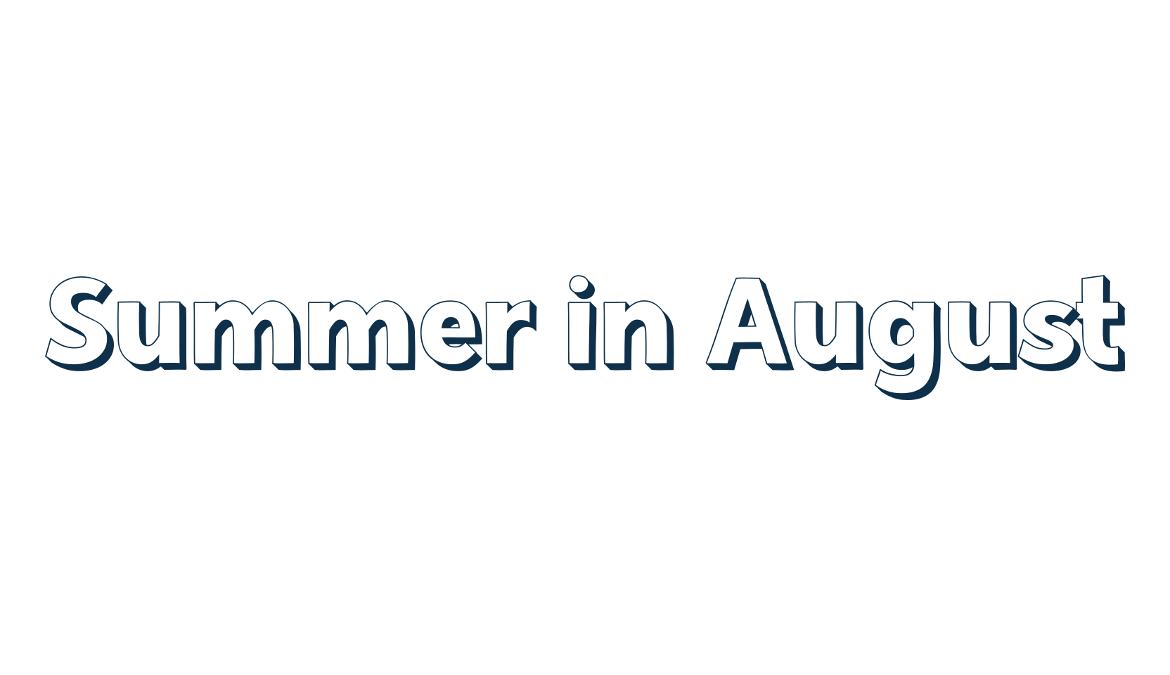 Summer in August, fancy various basic font preview