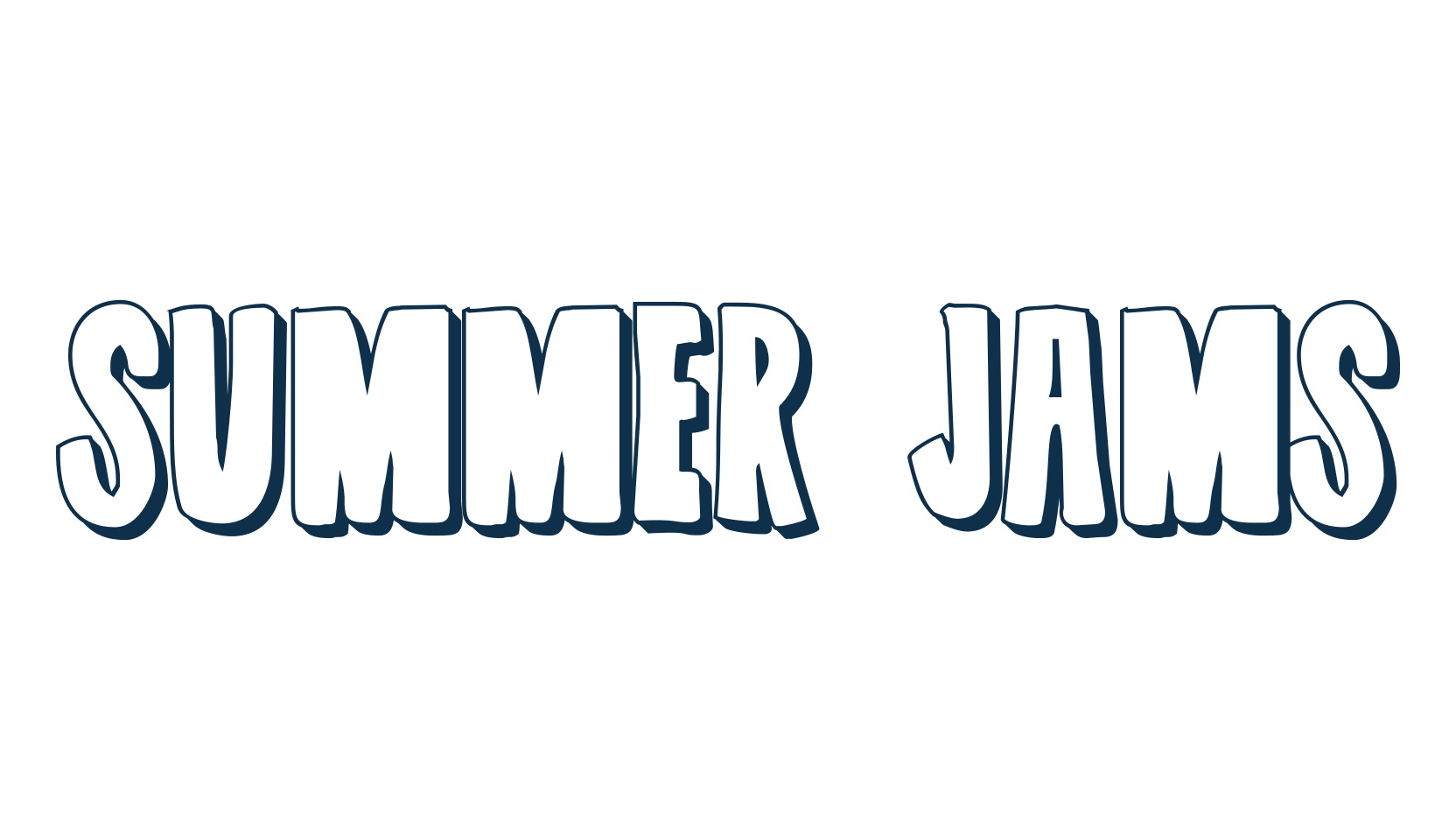 Summer Jams, fancy cartoon decorative font preview