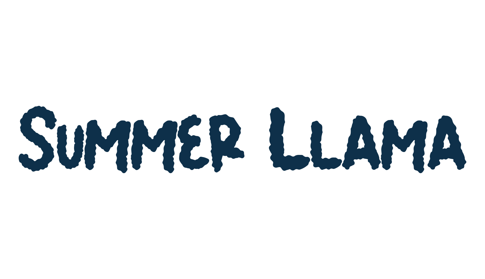 Summer Llama, cartoon font preview