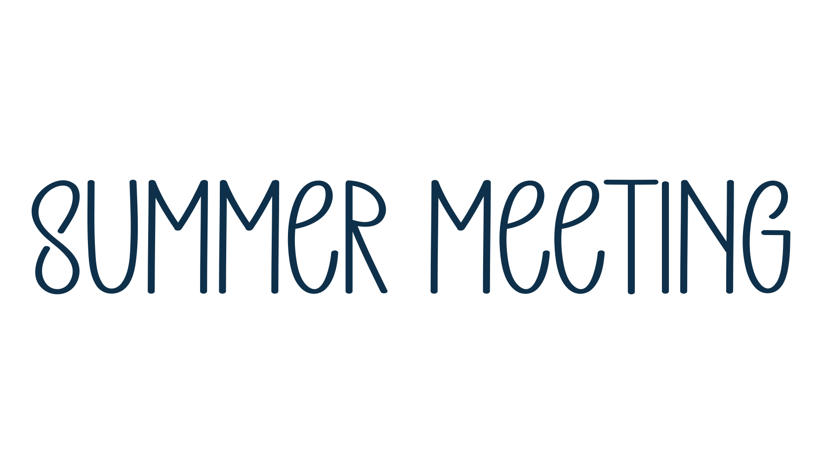 Summer Meeting, fancy decorative font preview