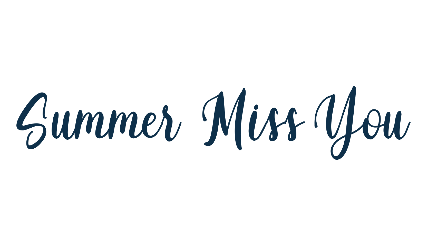 Summer Miss You, script calligraphy fancy decorative font preview