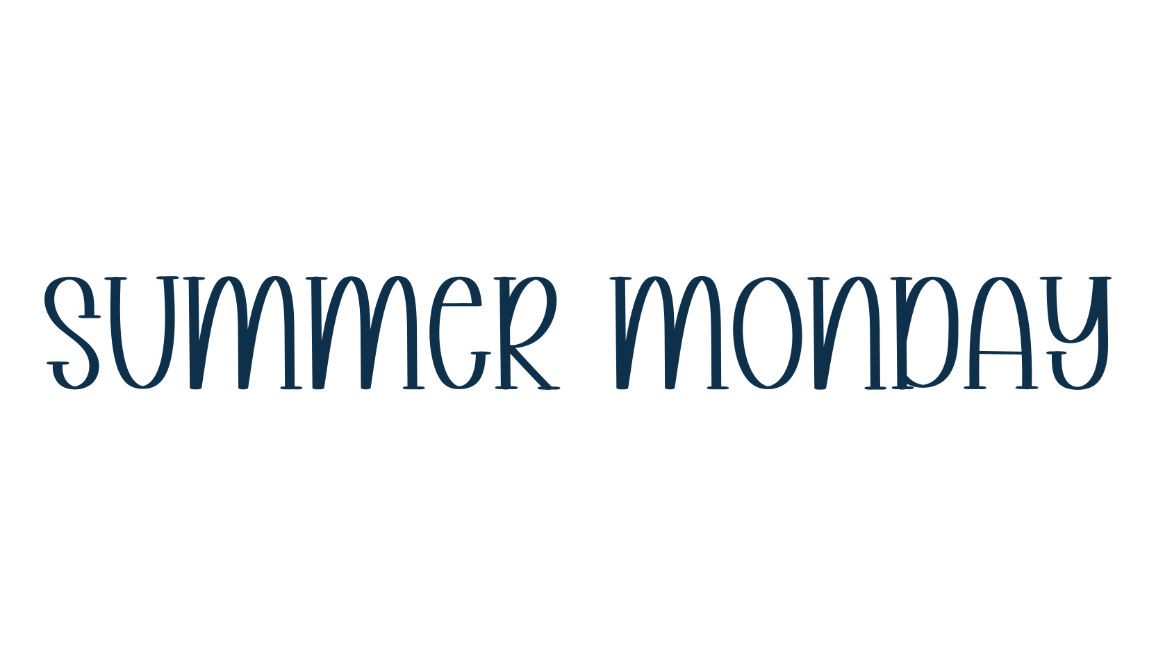 Summer Monday, display market font preview