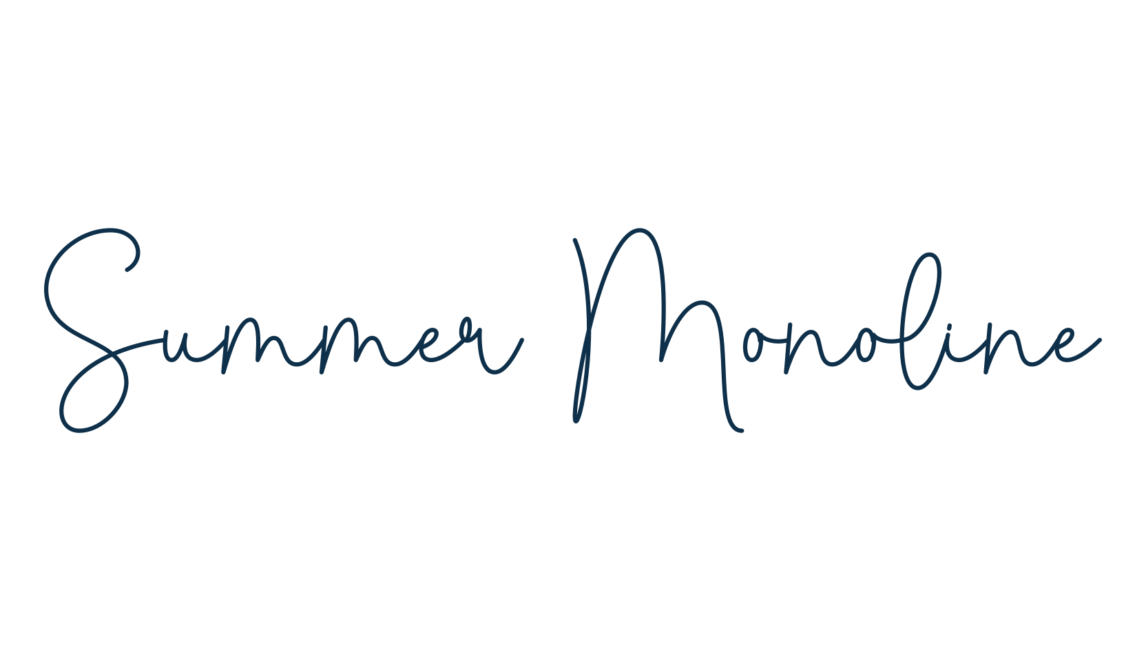 Summer Monoline, handwriting font preview