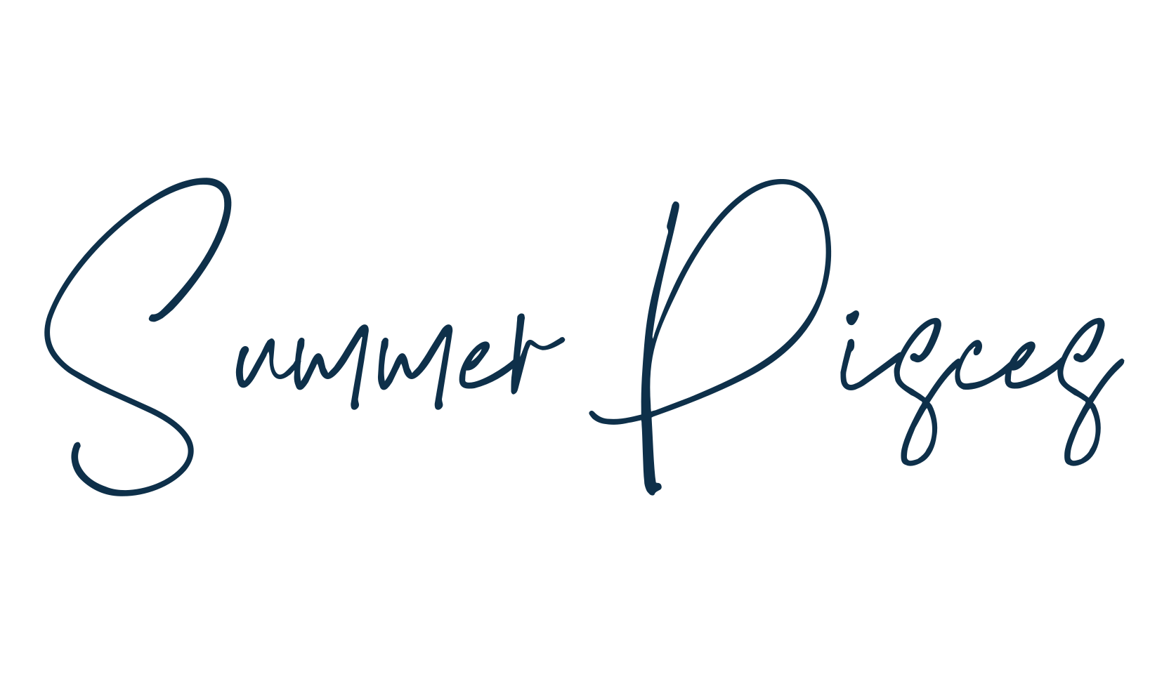 Summer Pisces, script handwritten fancy decorative calligraphy font preview