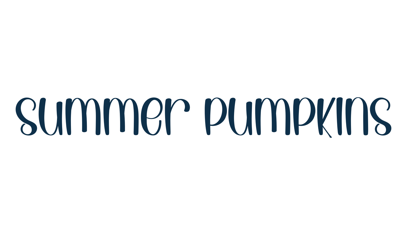 Summer Pumpkins, various font preview