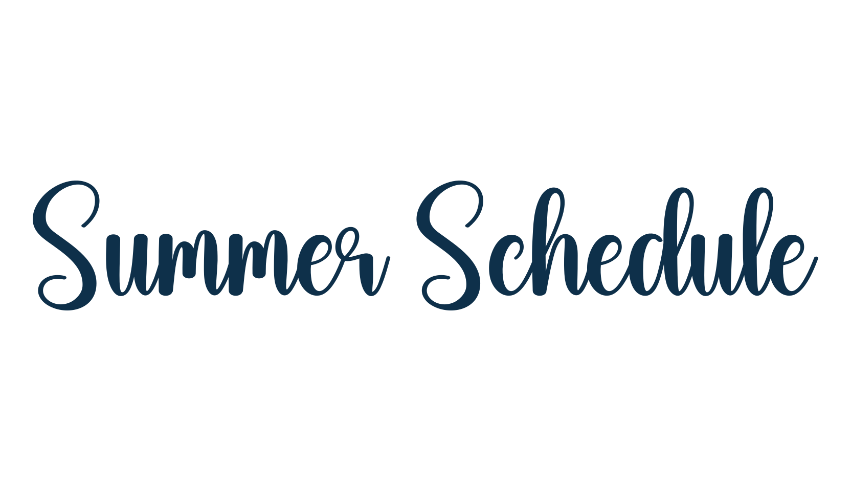 Summer Schedule, fancy decorative font preview