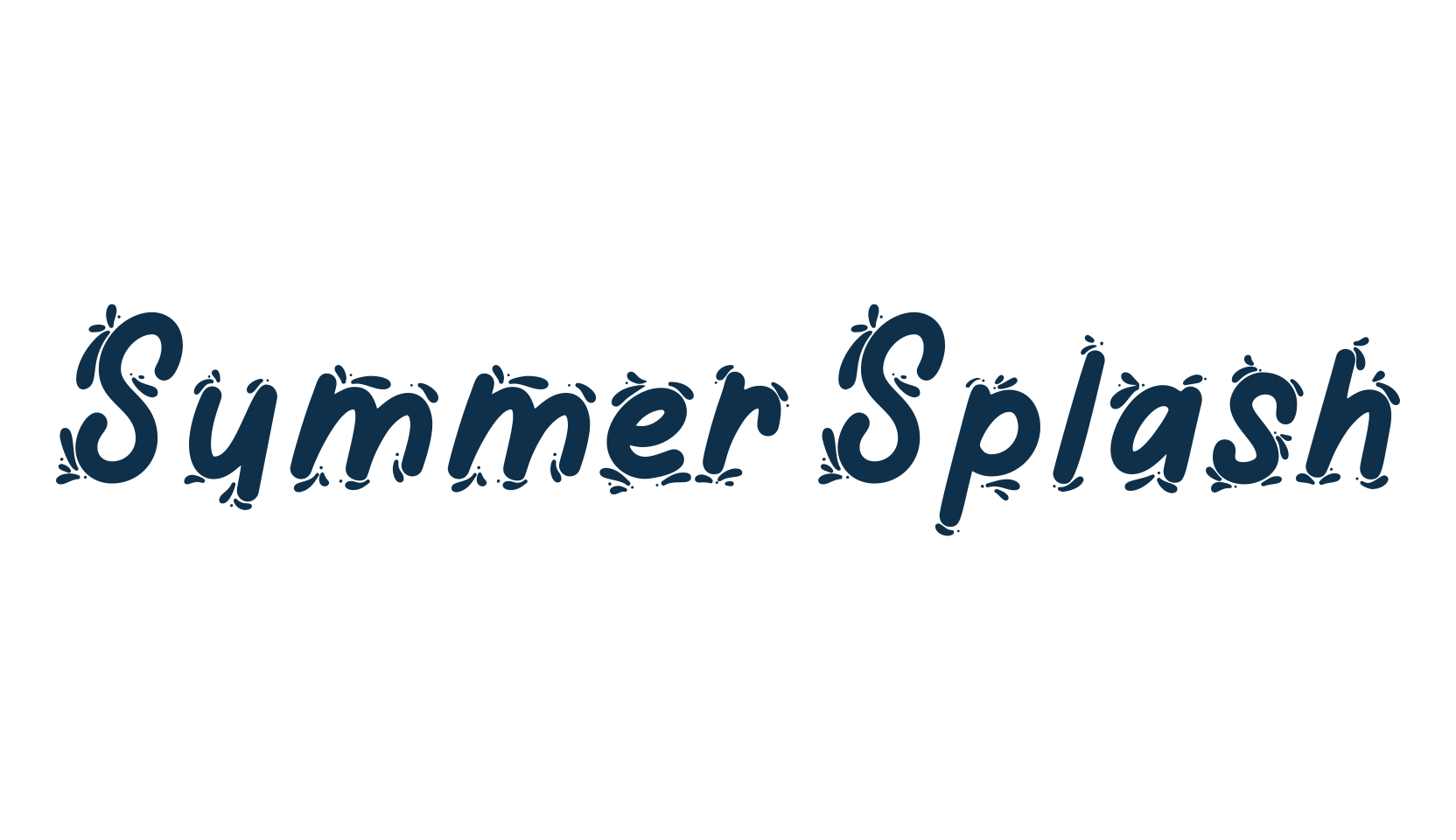 Summer Splash, fancy cartoon decorative comic font preview