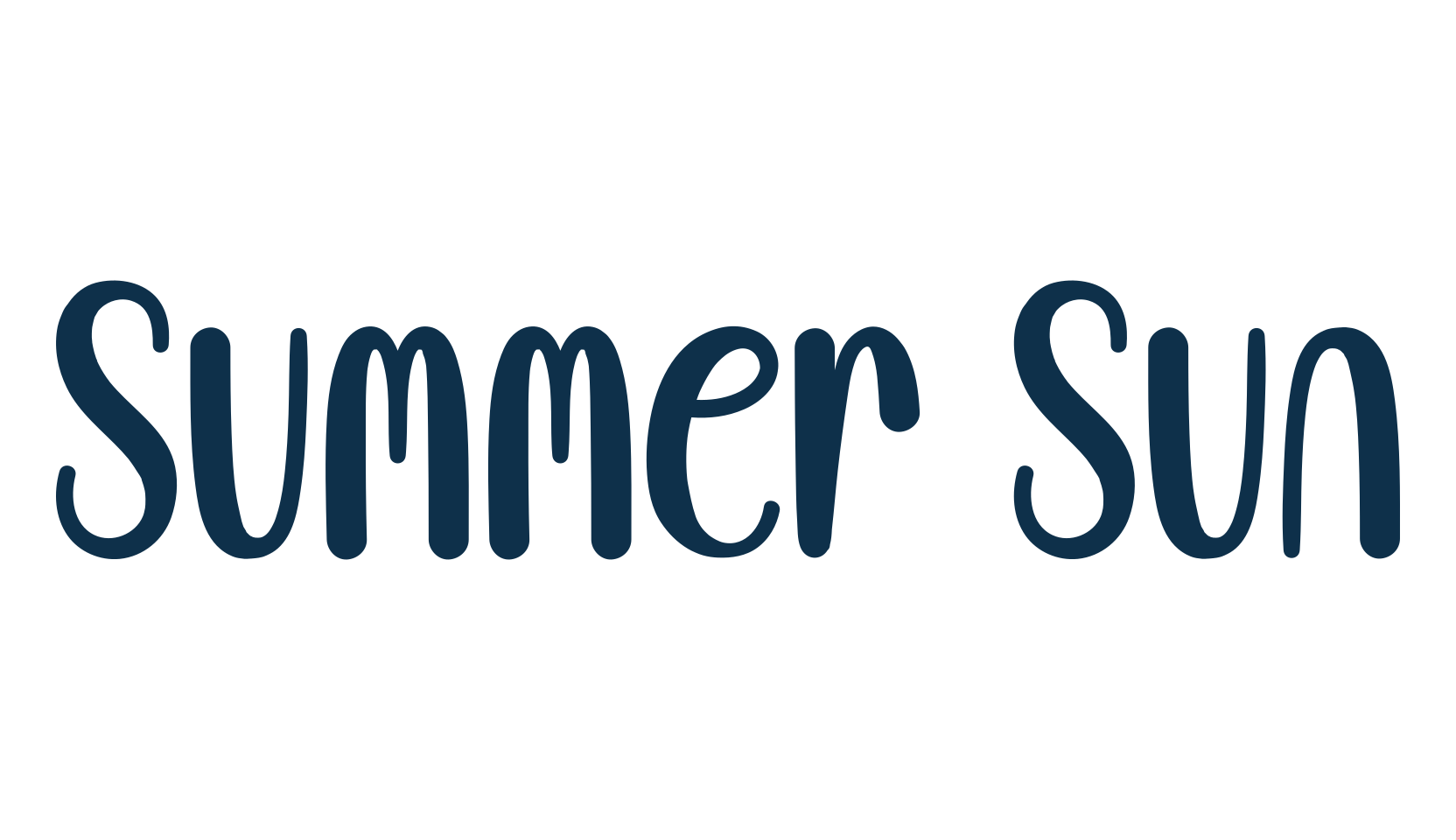 Summer Sun, various font preview