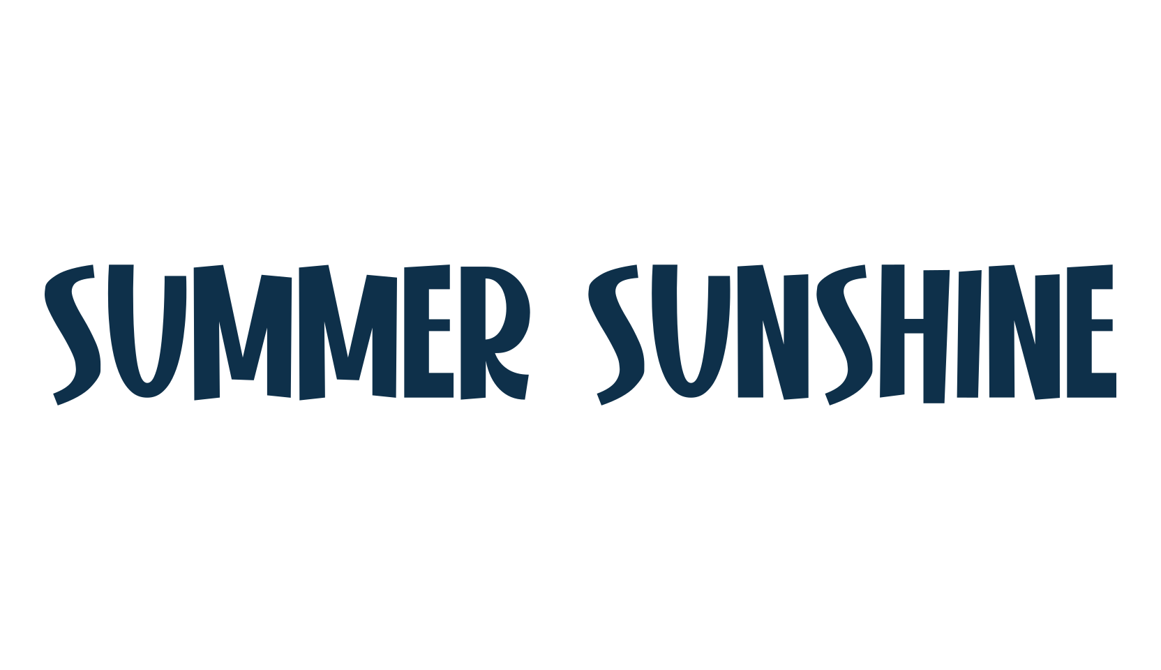 Summer Sunshine, cartoon font preview