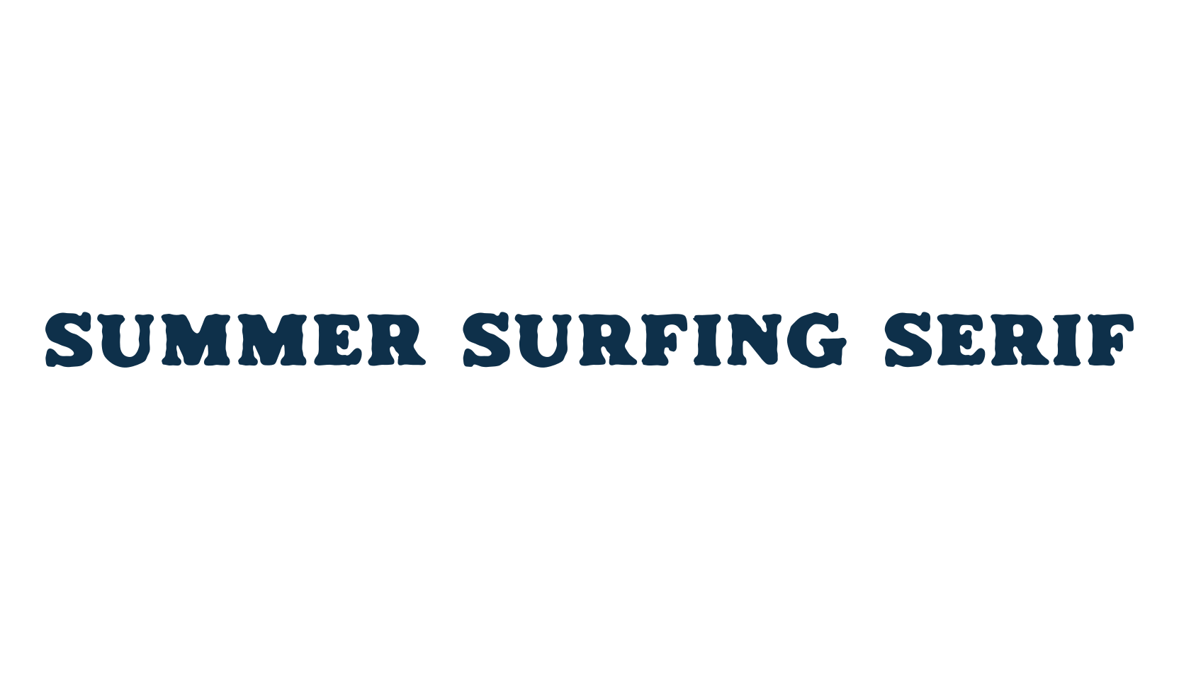 Summer Surfing Serif, eroded font preview