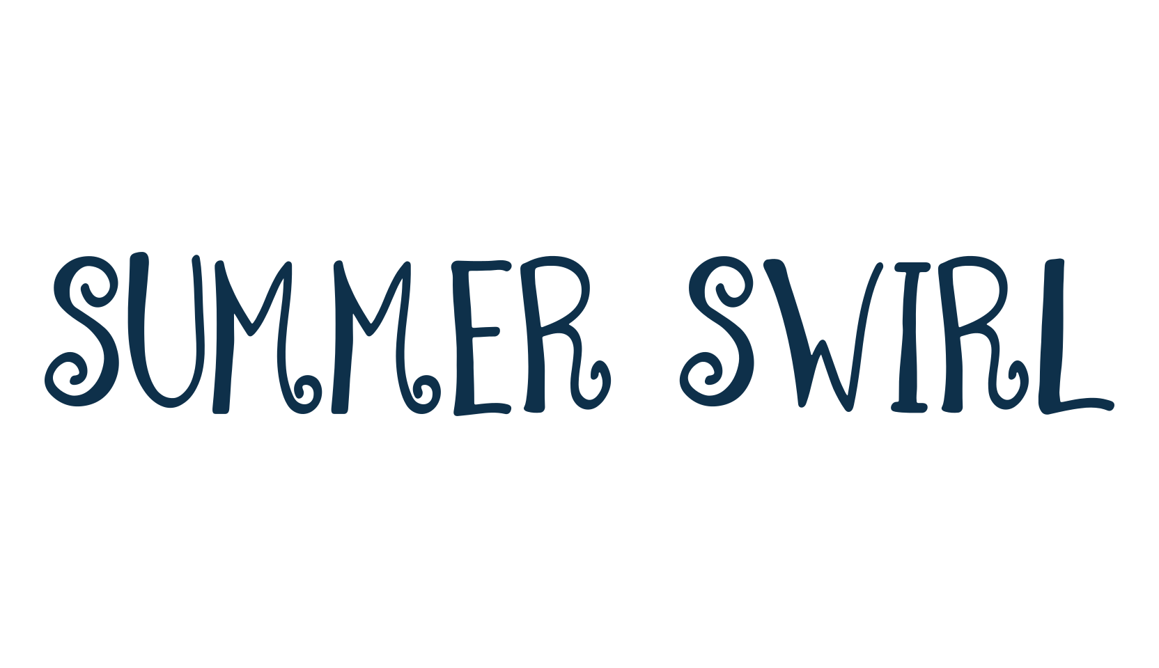 Summer Swirl, fancy curly decorative font preview