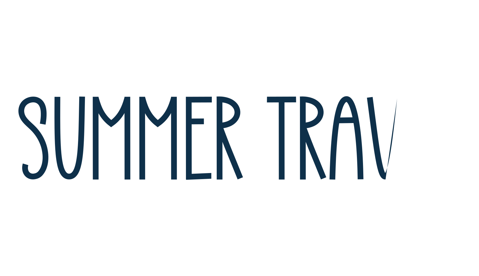 Summer Travel, various font preview