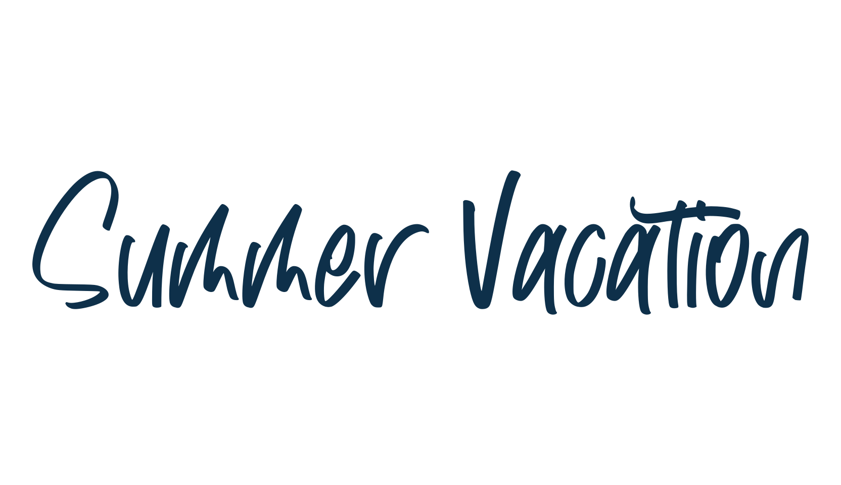 Summer Vacation, handwriting font preview