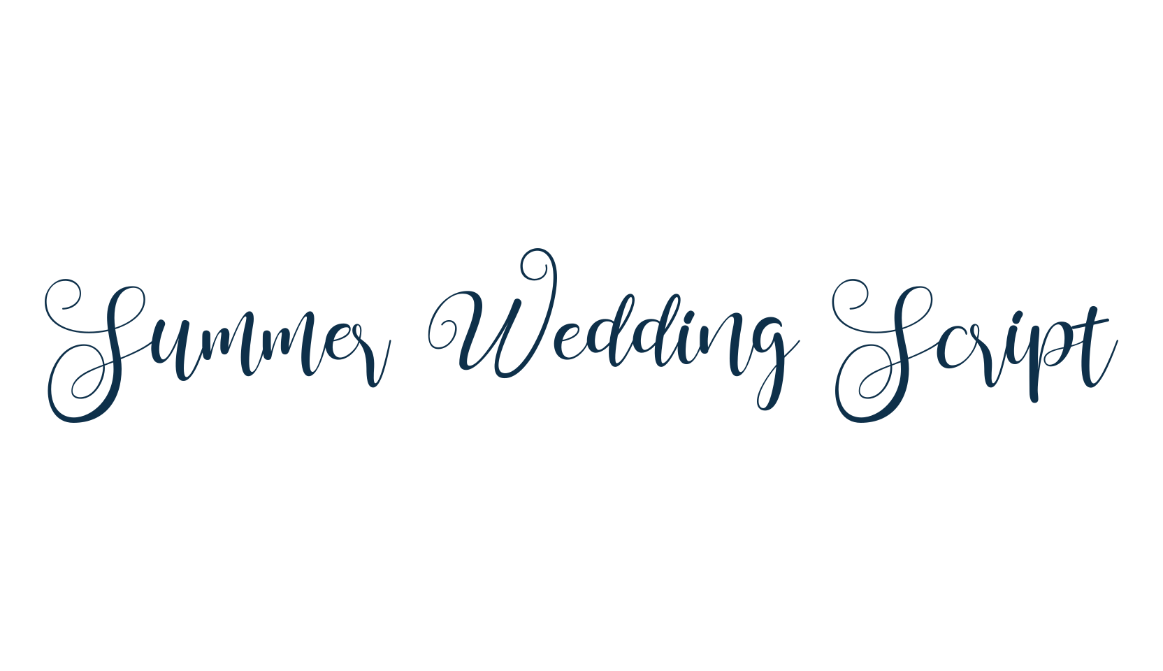 Summer Wedding Script, calligraphy font preview