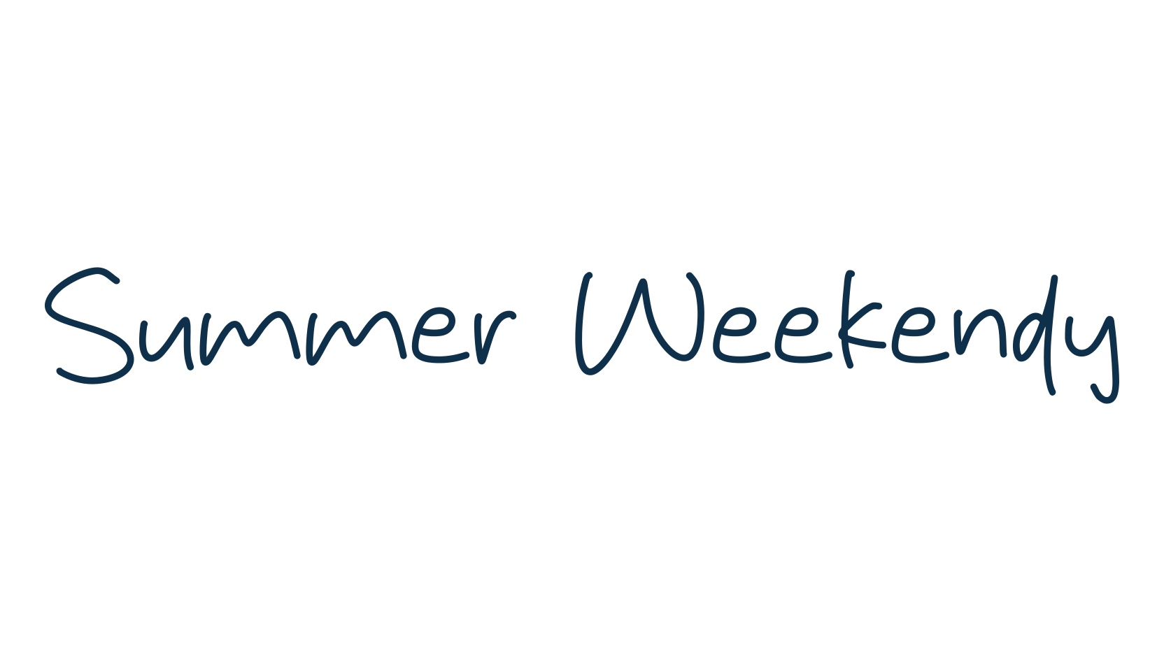 Summer Weekendy, handwriting font preview