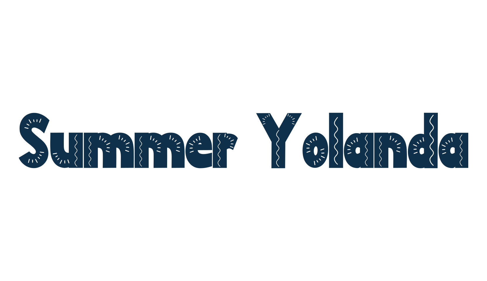 Summer Yolanda, decorative font preview