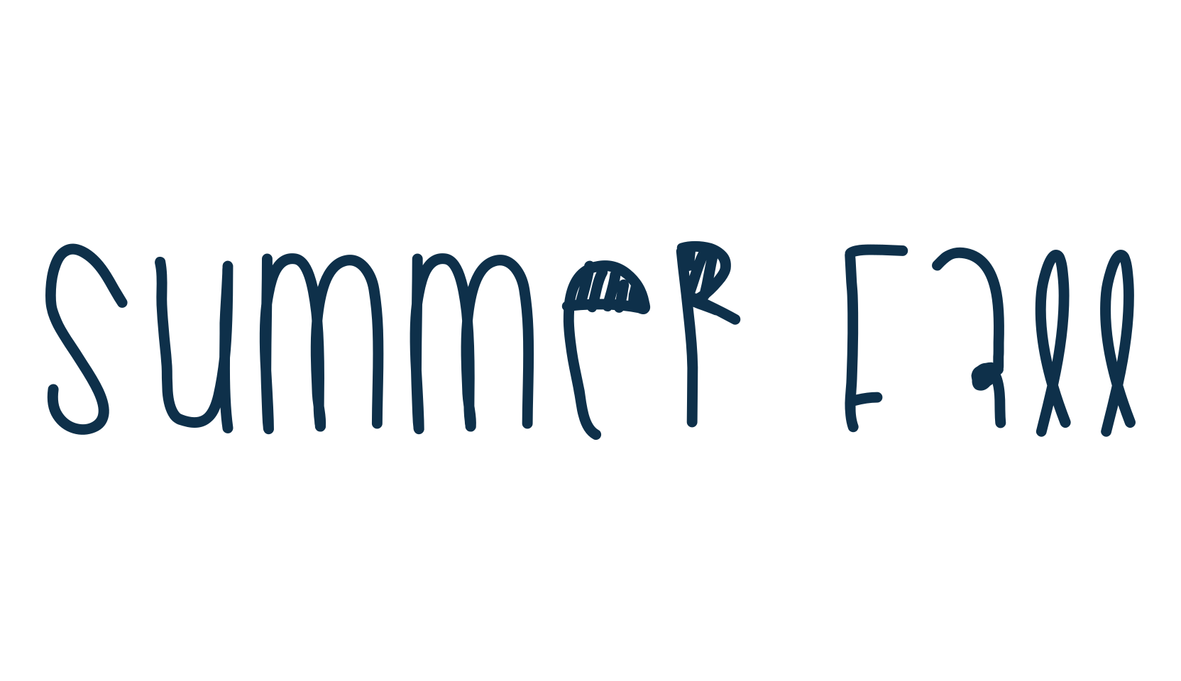 Summer Fall, script handwritten fancy decorative calligraphy font preview