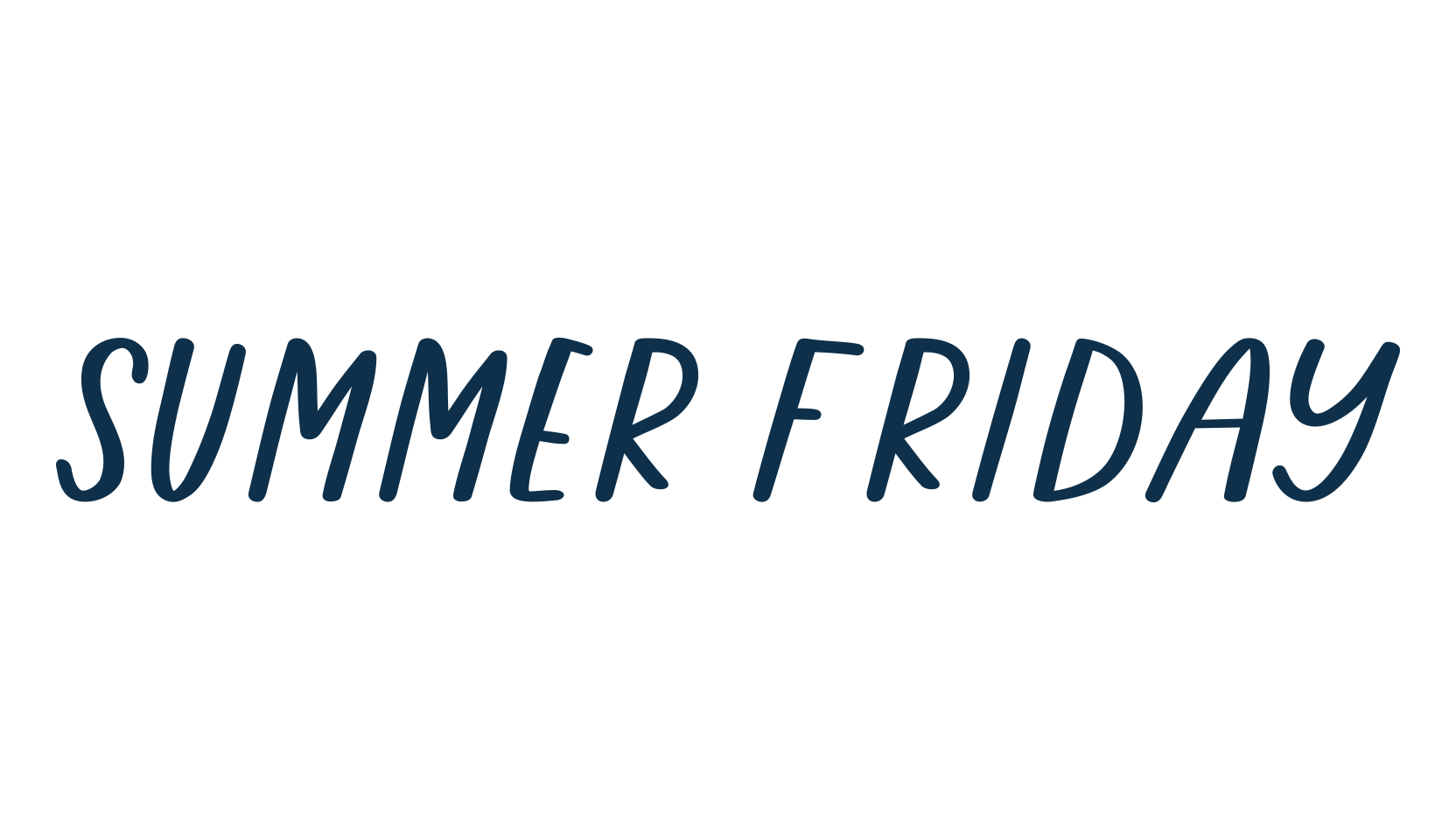 Summer Friday, handwriting font preview
