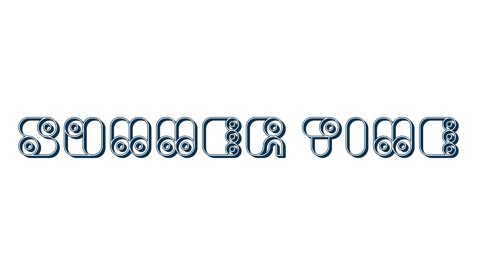 Summer time (summertime-3), fancy decorative font preview