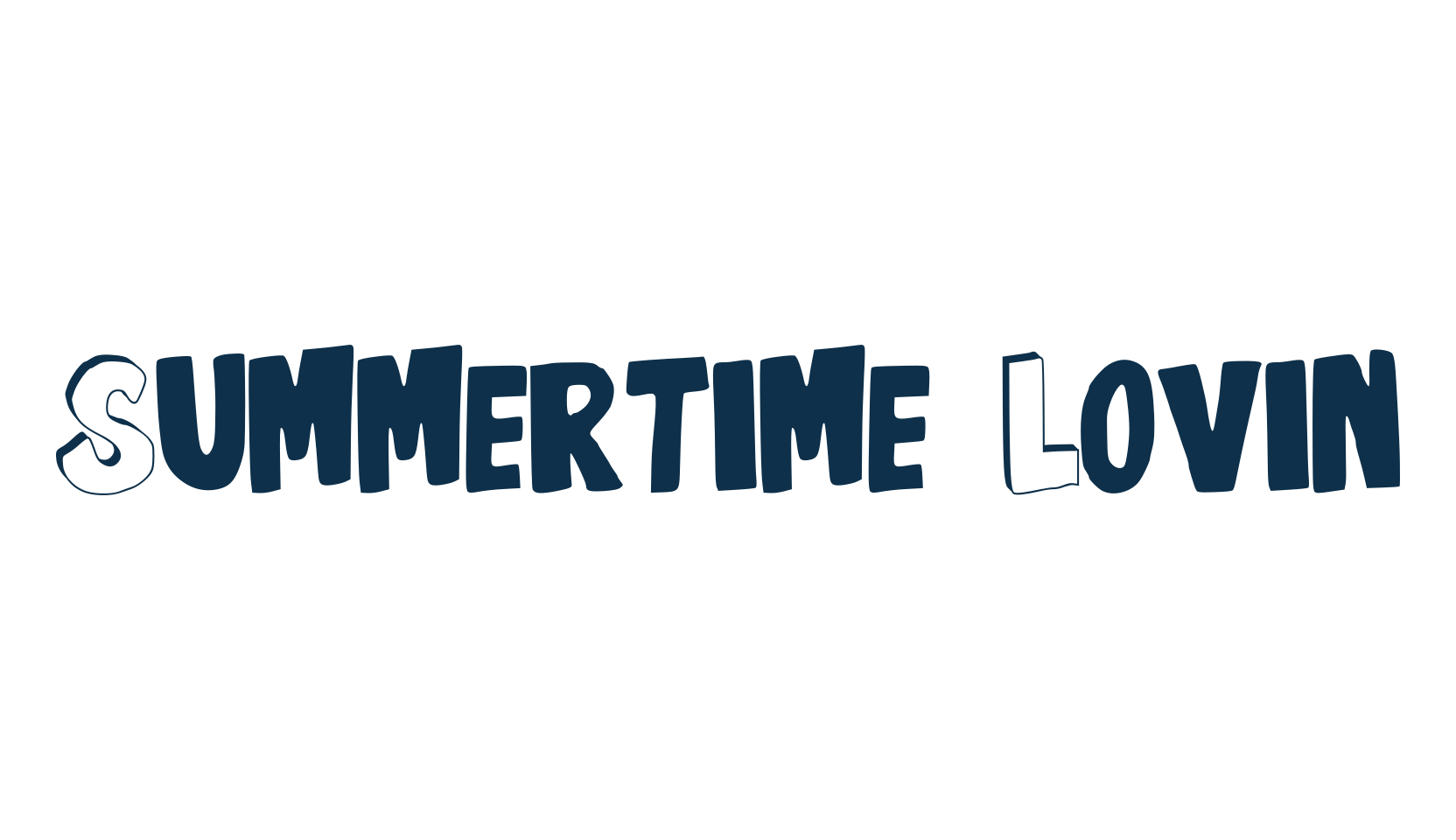 Summertime Lovin, cartoon font preview