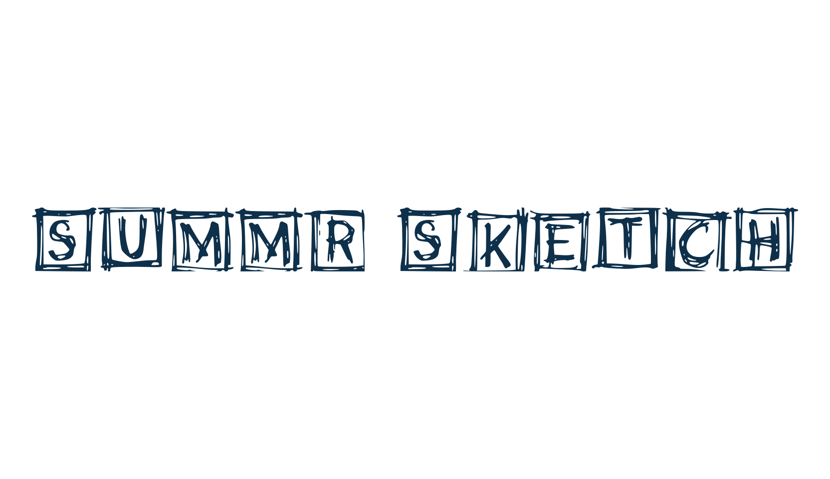 Summr Sketch, fancy decorative font preview