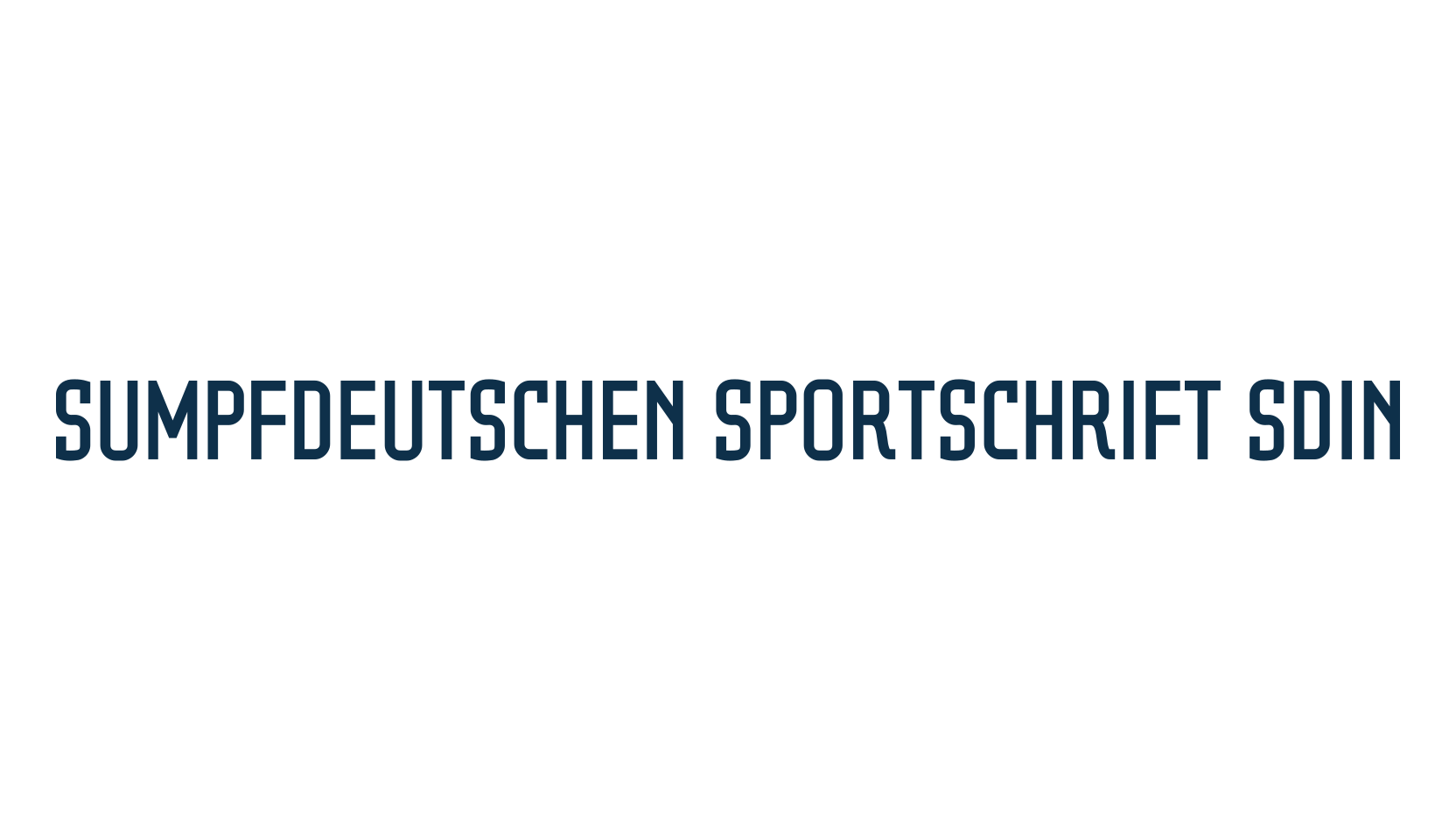 Sumpfdeutschen Sportschrift SdIN, basic sans serif font preview