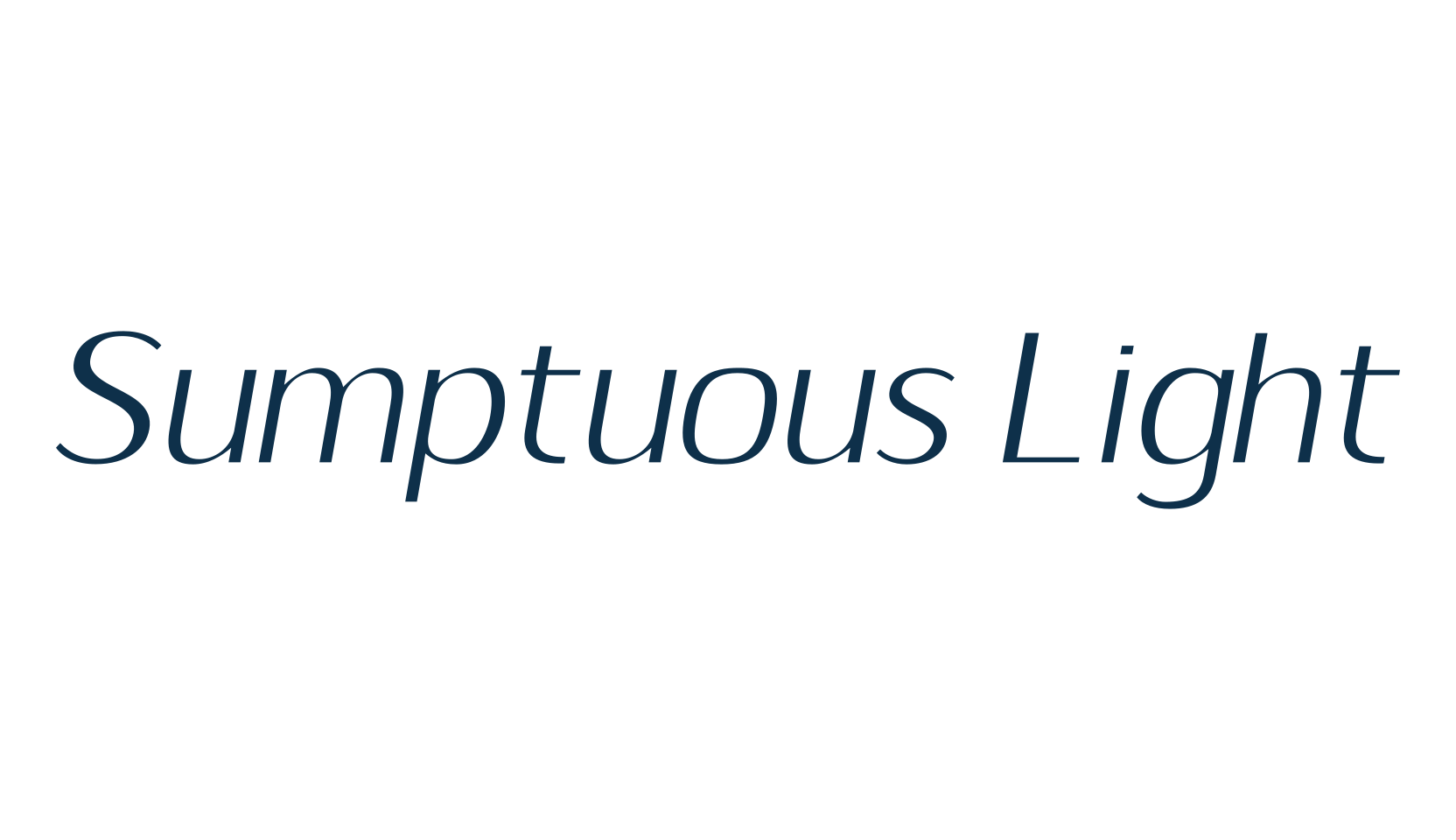 Sumptuous Light, basic sans serif font preview